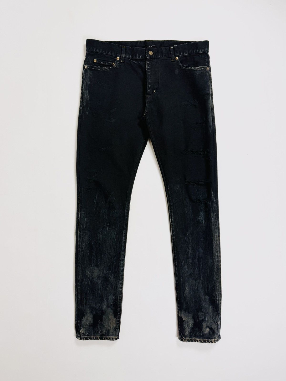 16aw エディ期　Saint Laurent oil denim Hedi Slimane × Saint Laurent Paris SS16 Saint Laurent Distressed