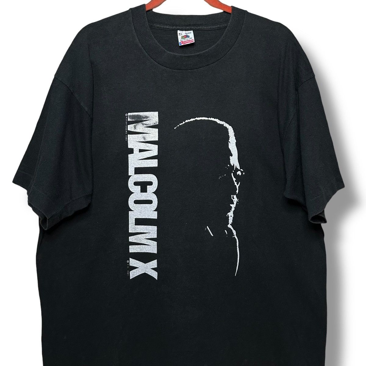 Vintage Vintage 1991 Malcolm X tshirt Size US XL / EU 56 / 4 - 2 Thumbnail