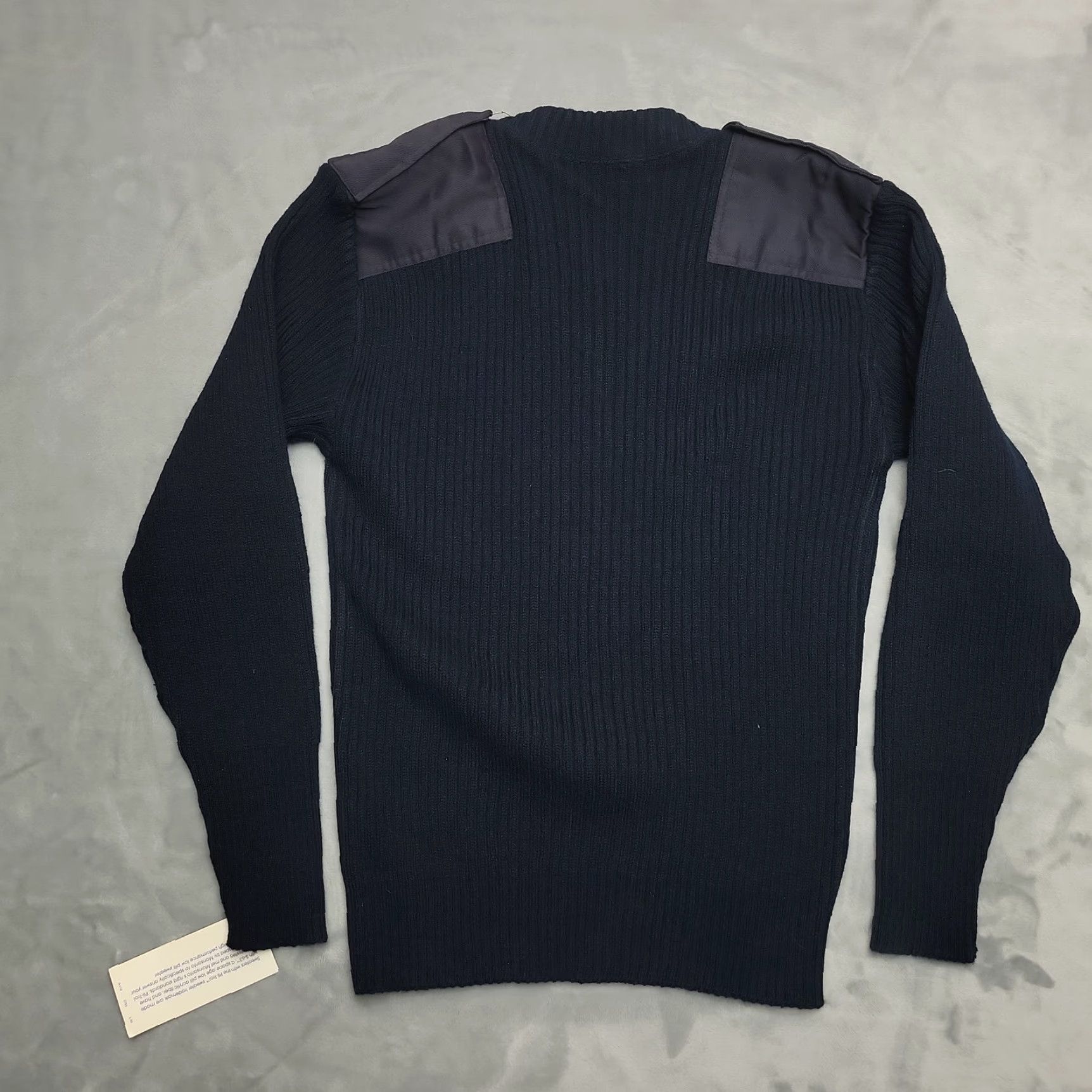 Vintage VINTAGE Horace Small Sweater Mens M Blue Wool Blend Military Elbow Patches Size US M / EU 48-50 / 2 - 6 Thumbnail