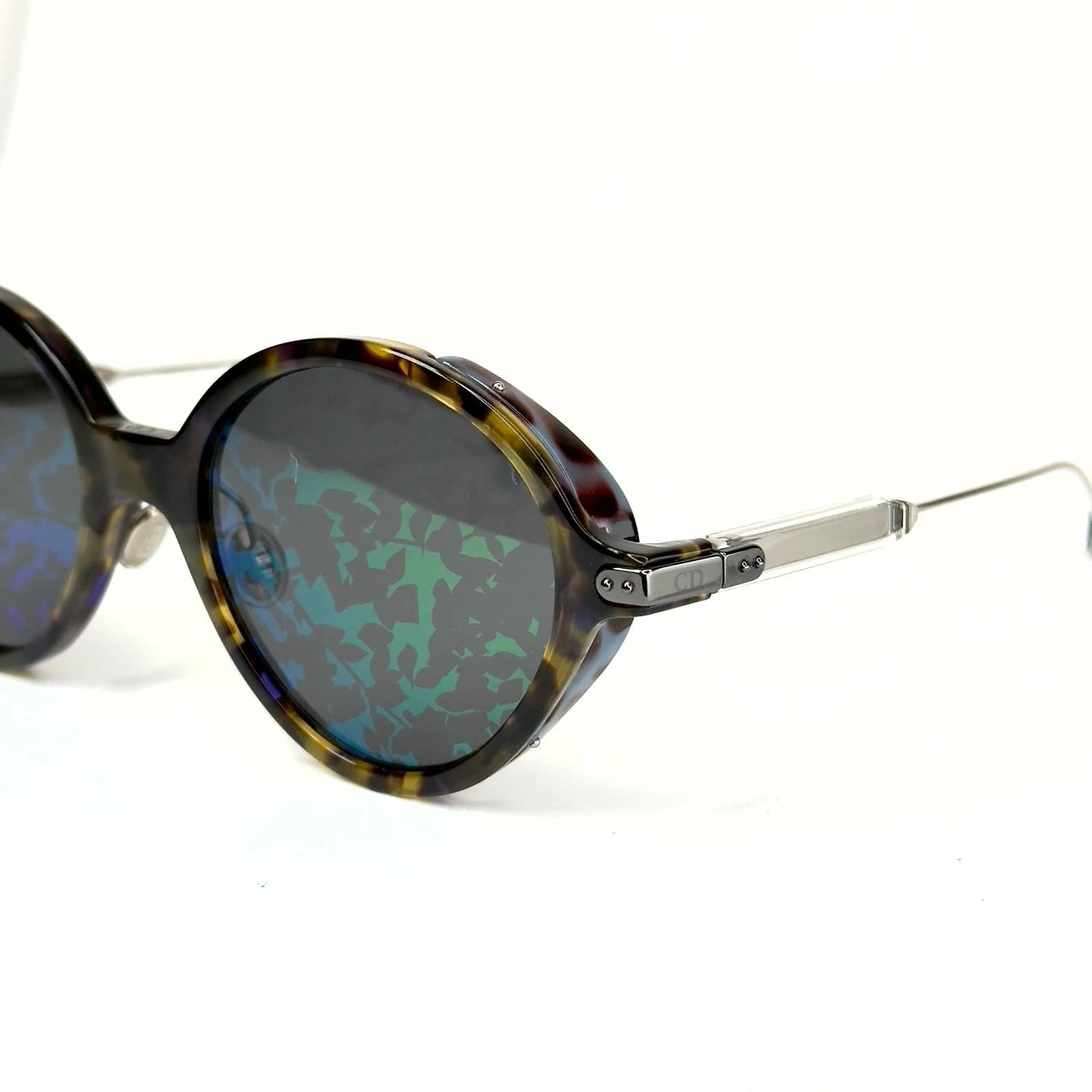 Christian Dior Monsieur CHRISTIAN DIOR UMBRAGE Havana Green Round Unisex Sunglasses Size ONE SIZE - 5 Thumbnail
