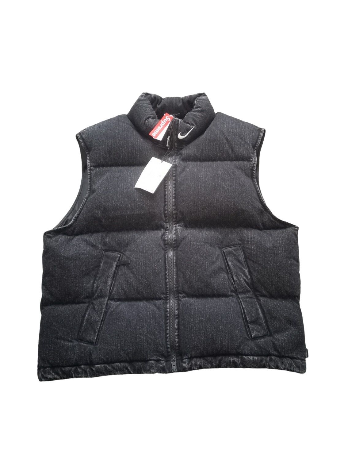 Nike × Supreme Supreme Nike Blue Denim Puffer Vest Men's FQ0323