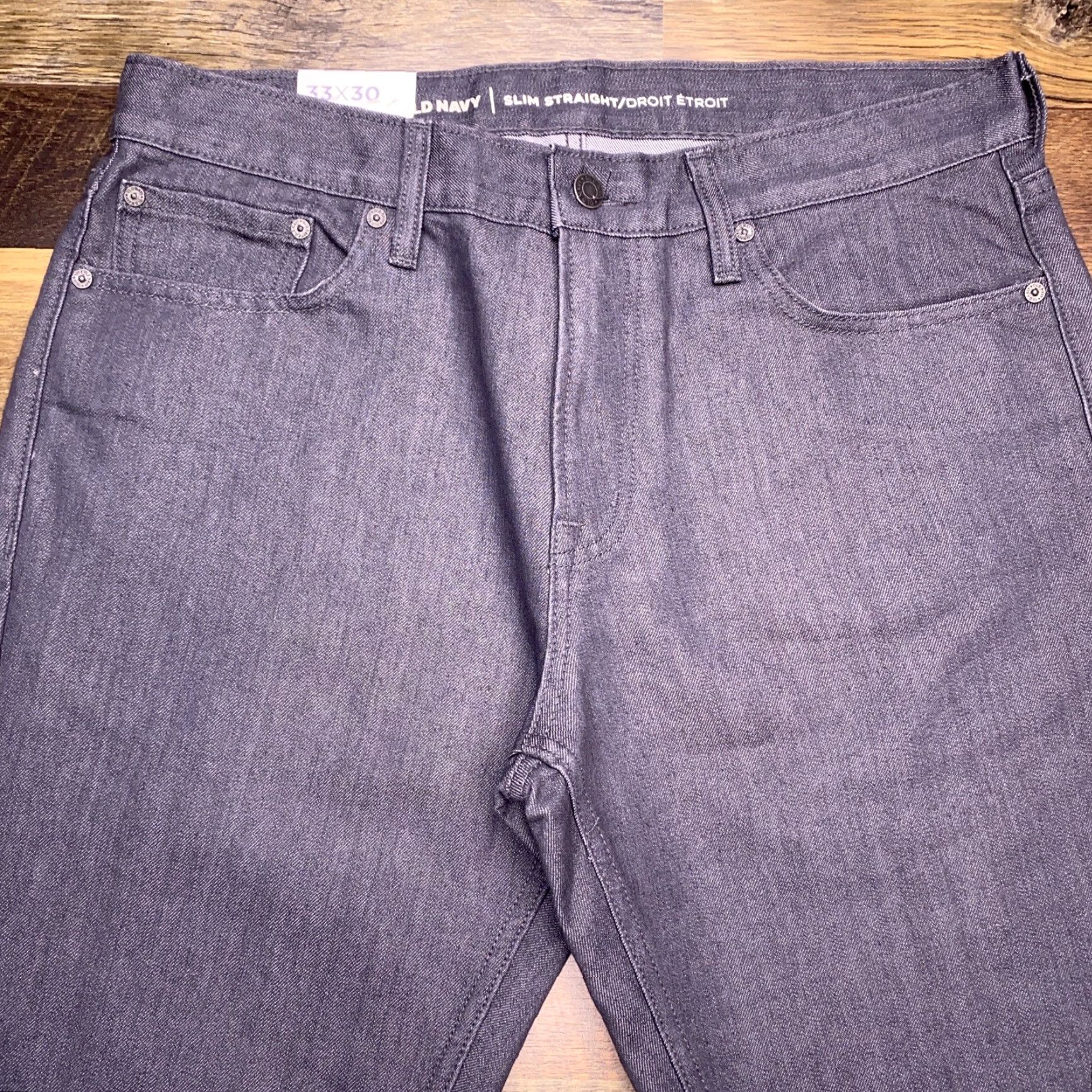 Old Navy Old Navy Jeans Slim Straight Men 33x30 Gray Denim 5-Pocket City Size US 33 - 4 Thumbnail
