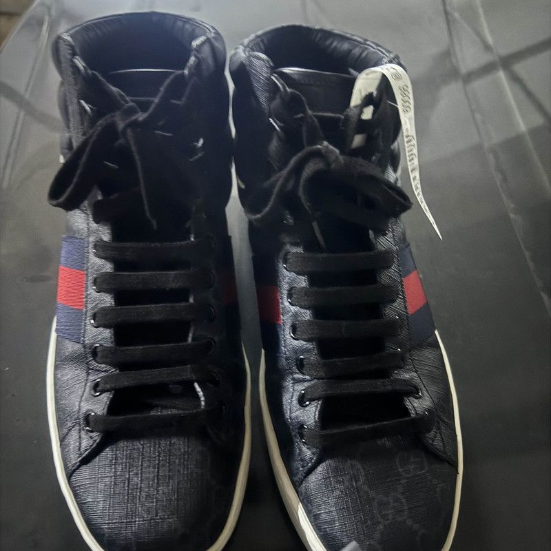 Gucci Gucci High-Top Ace Sneakers for Men - Size US 8 / EU 41 - 2 Thumbnail