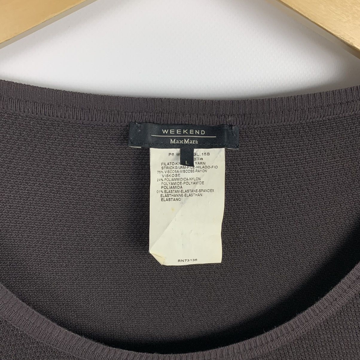 Weekend Max Mara Weekend Max Mara Knit T-Shirt Short Sleeve Brown Flower Y2K Size L / US 10 / IT 46 - 9 Thumbnail