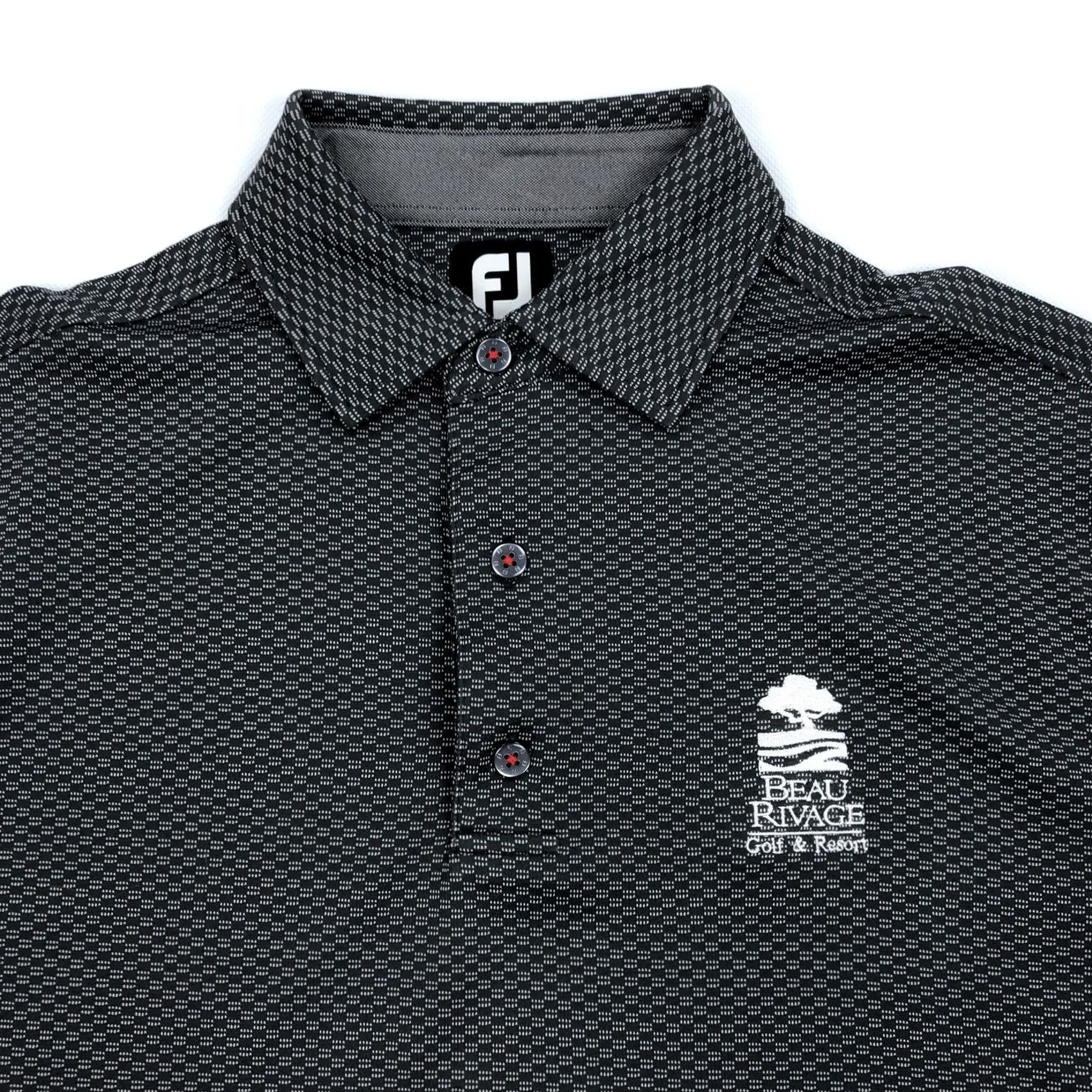 Footjoy FootJoy Polo Shirt M Gray Geometric Resort Golf Men's Shirt Regular Short Sleeve Embroidered Logo Moisture Wicking | FJ Safety: None Size US M / EU 48-50 / 2 - 2 Thumbnail