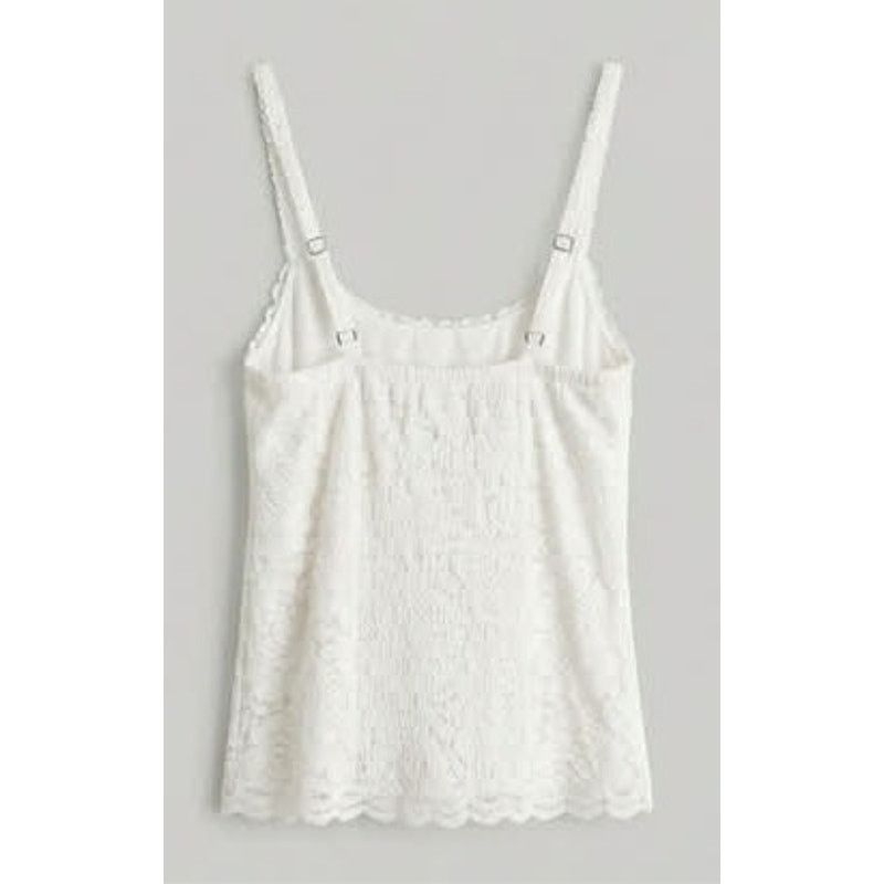 Abercrombie & Fitch VINTAGE Abercrombie & Fitch Lace Tank White Y2K Cami XS Size XS / US 0-2 / IT 36-38 - 2 Thumbnail