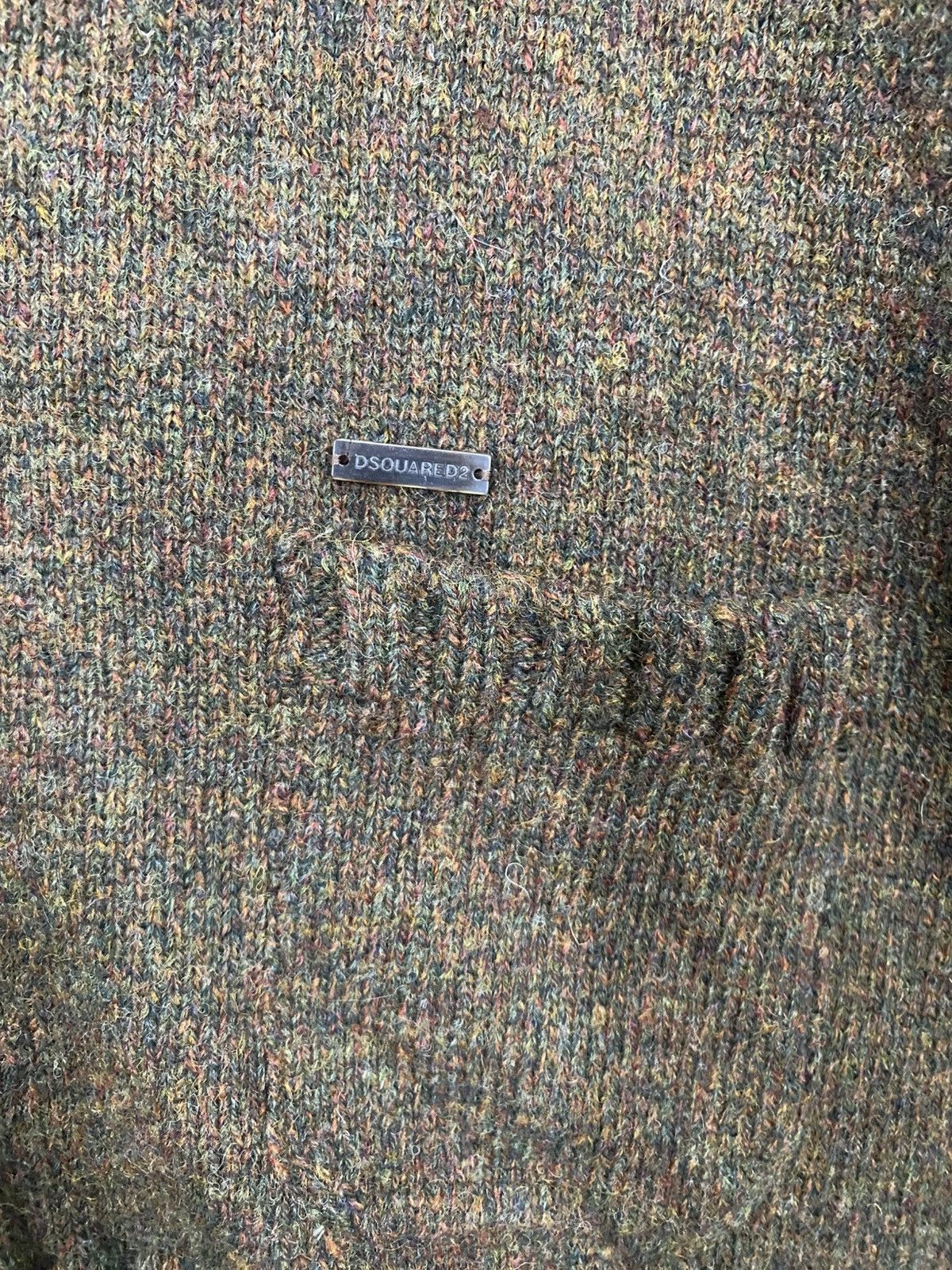 Designer × Dsquared2 × Vintage Dsquared2 wool cardigan double pocket distressed size L Size US L / EU 52-54 / 3 - 10 Thumbnail