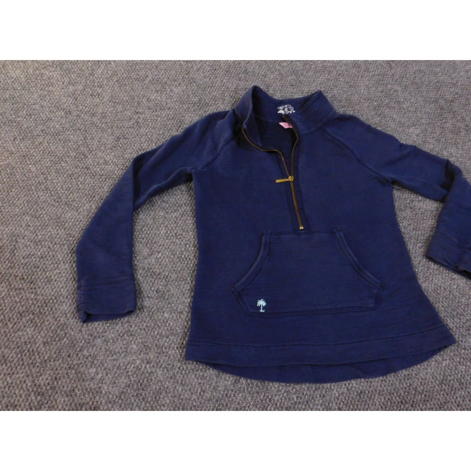 Lilly Pulitzer Lilly Pulitzer Sweater XS Blue Pullover 1/4 Zip Raglan Long Sleeve Mock Neck Women Beach Flower Casual Vintage No Size XS / US 0-2 / IT 36-38 - 3 Thumbnail