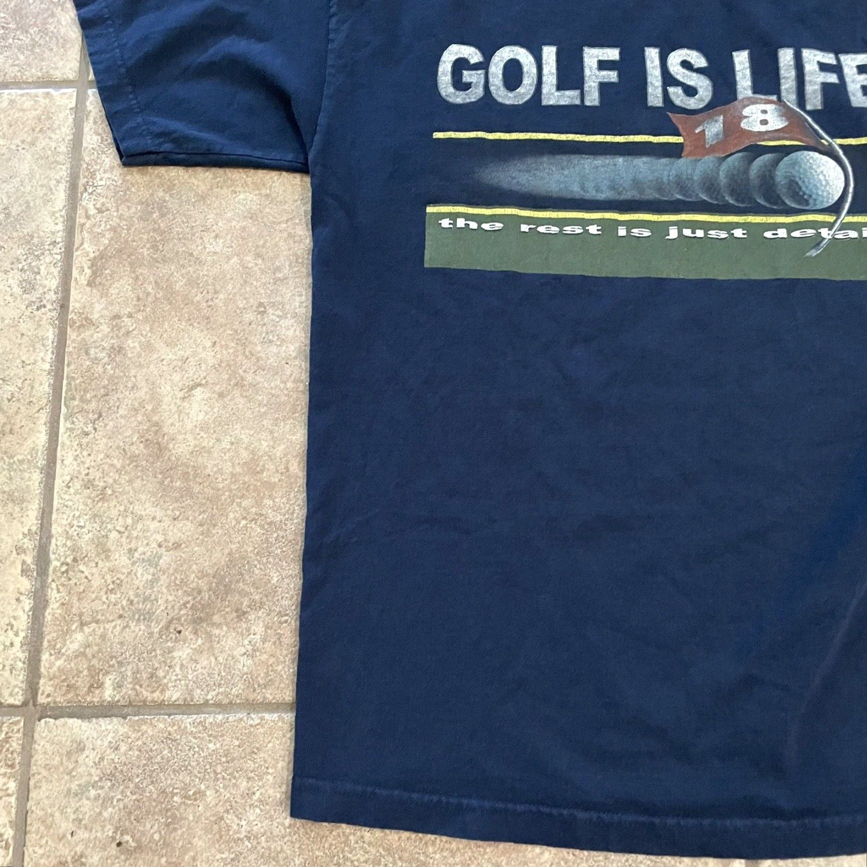 Vintage VINTAGE BigBallSports Golf is Life T-Shirt Men XL Blue Graphic Tee Size US XL / EU 56 / 4 - 3 Thumbnail