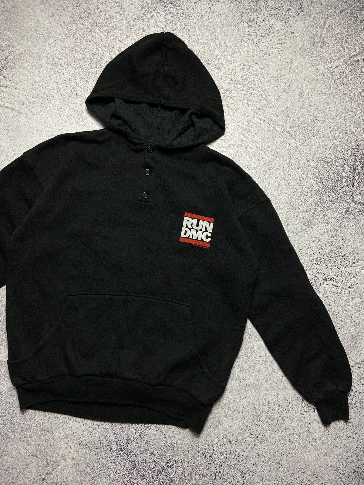 Rap Tees Vintage 80s RUN DMC Rap Hoodie Rare Hip Hop Y2K Style Gang Size US S / EU 44-46 / 1 - 9 Thumbnail