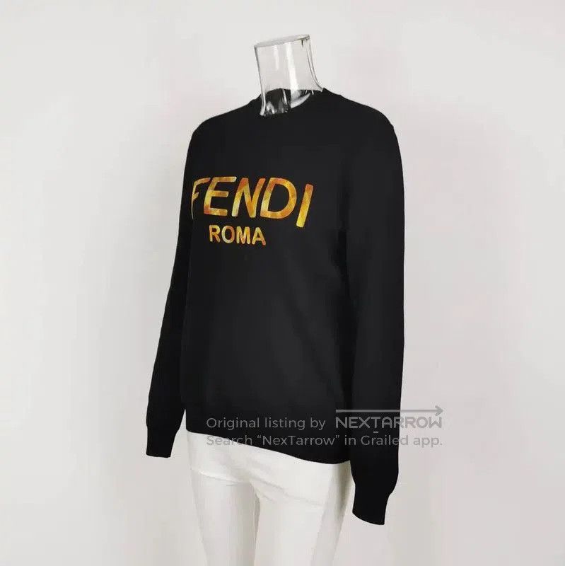 Fendi Fendi Black Logo Knitted Sweater for Men . Size US S / EU 44-46 / 1 - 2 Thumbnail