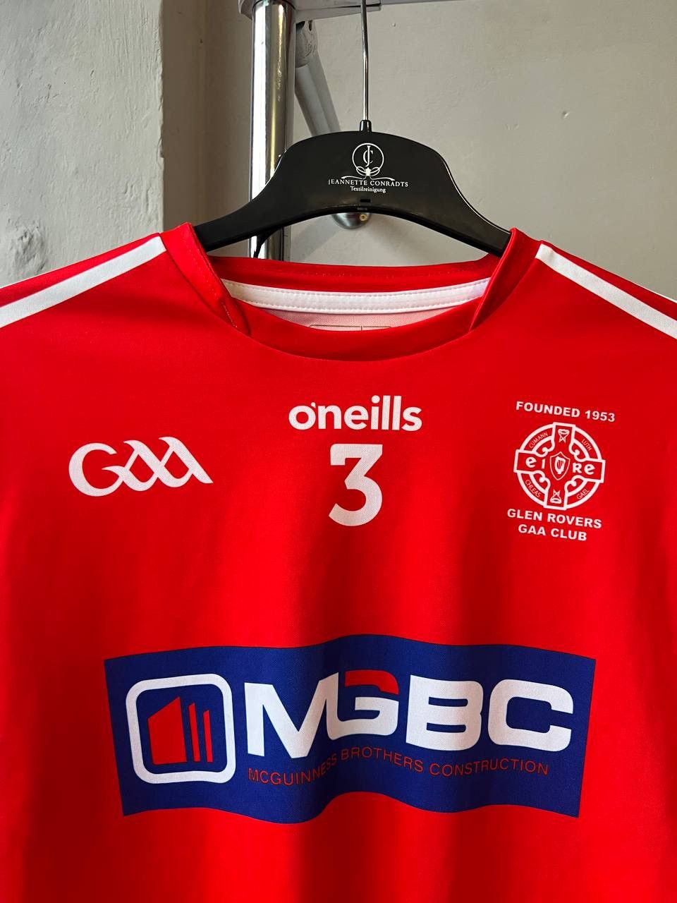 O'Neills 2022/23 GAA GLEN ROVERS #3 MATCH WORN PLAYER ISSUED JERSEY L Size US M / EU 48-50 / 2 - 5 Thumbnail