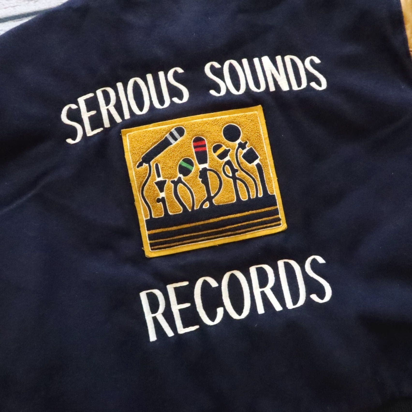 Vintage VINTAGE DeLong Varsity Jacket Mens 2XL Blue Wool Serious Sound Records Size US XXL / EU 58 / 5 - 2 Thumbnail