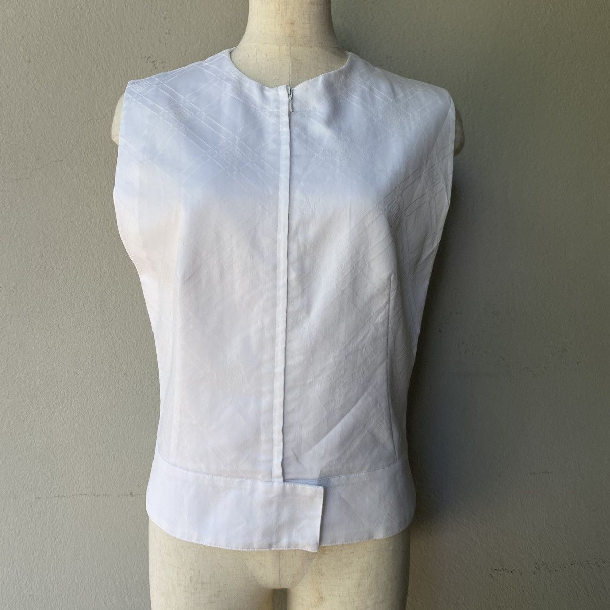 Givenchy Givenchy White Sleeveless Structured Blouse Size XS / US 0-2 / IT 36-38 - 10 Thumbnail