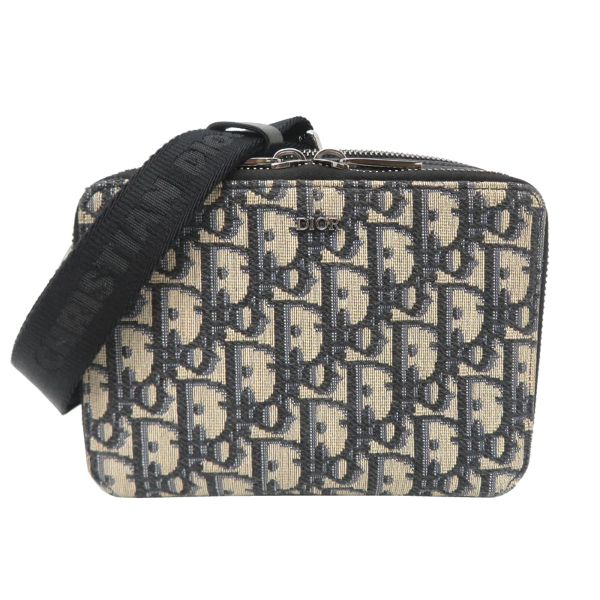 Dior Christian Dior Dior Zip Pouch with Strap, Women's/Men's Shoulder Bag, 20BBC119YSE_H05E, Fabric, Black Size ONE SIZE - 1 Thumbnail