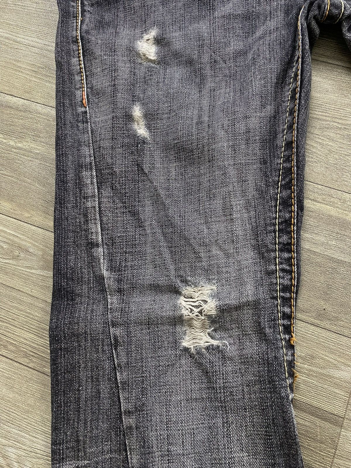 If Six Was Nine × Le Grande Bleu (L.G.B.) × Tornado Mart 2000s Semantic Design Distressed Punk Lgb Y2k Flared Jeans Size US 29 - 7 Thumbnail
