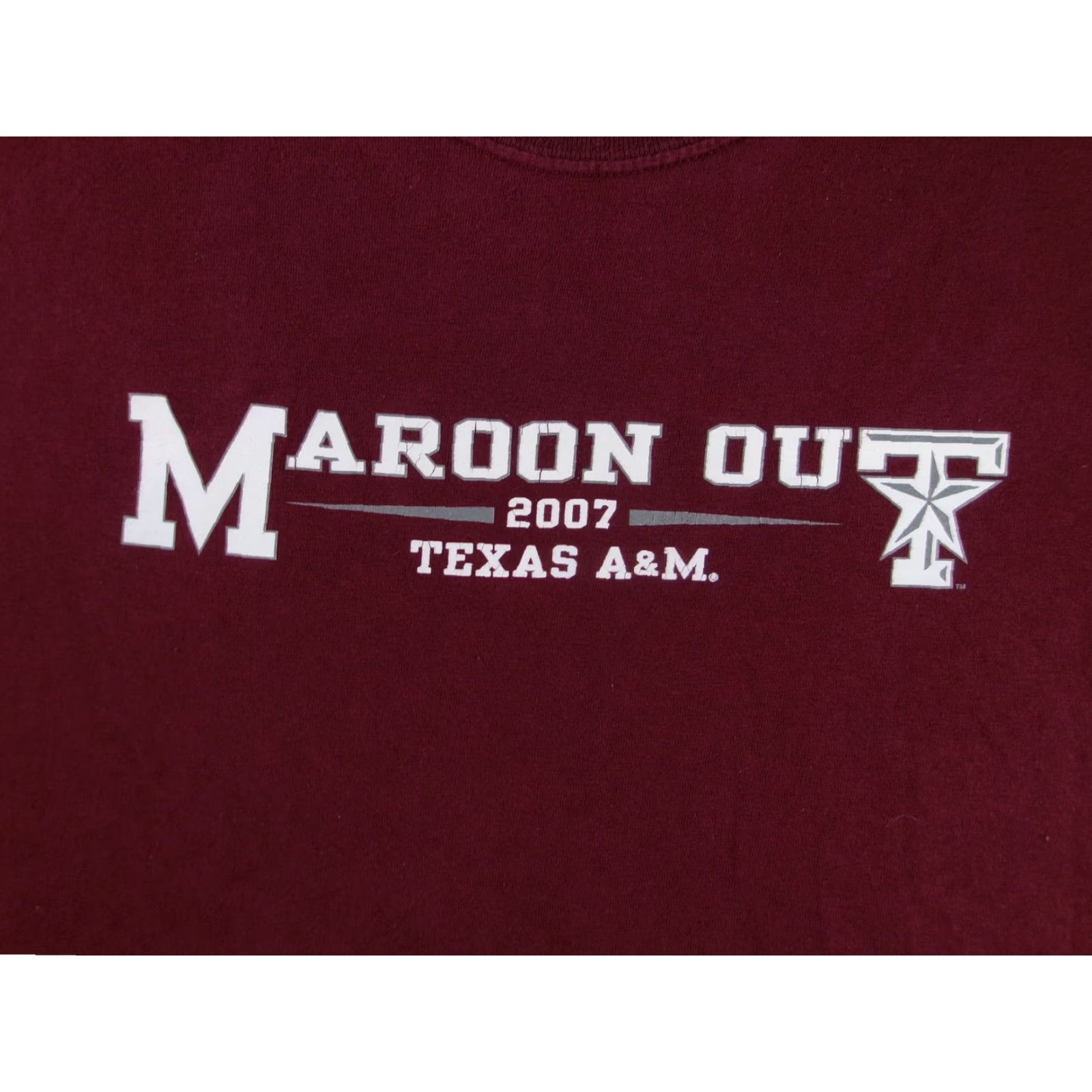 Gildan Gildan Texas A&M Maroon Out 2007 Graphic Tee Men 2XL Red College Casual Shirt Size US XXL / EU 58 / 5 - 2 Thumbnail