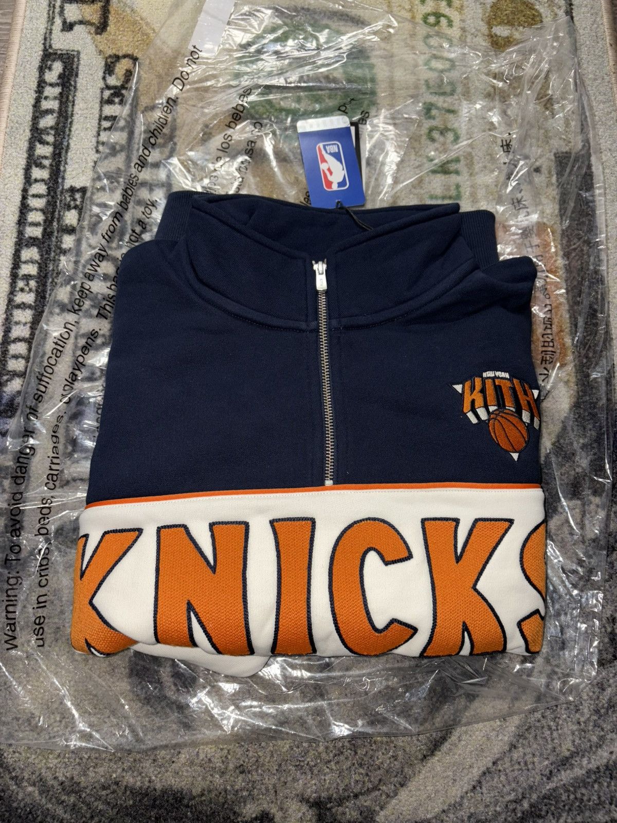 Kith x New York Knicks Coach Vintage Nelson Quarter Zip