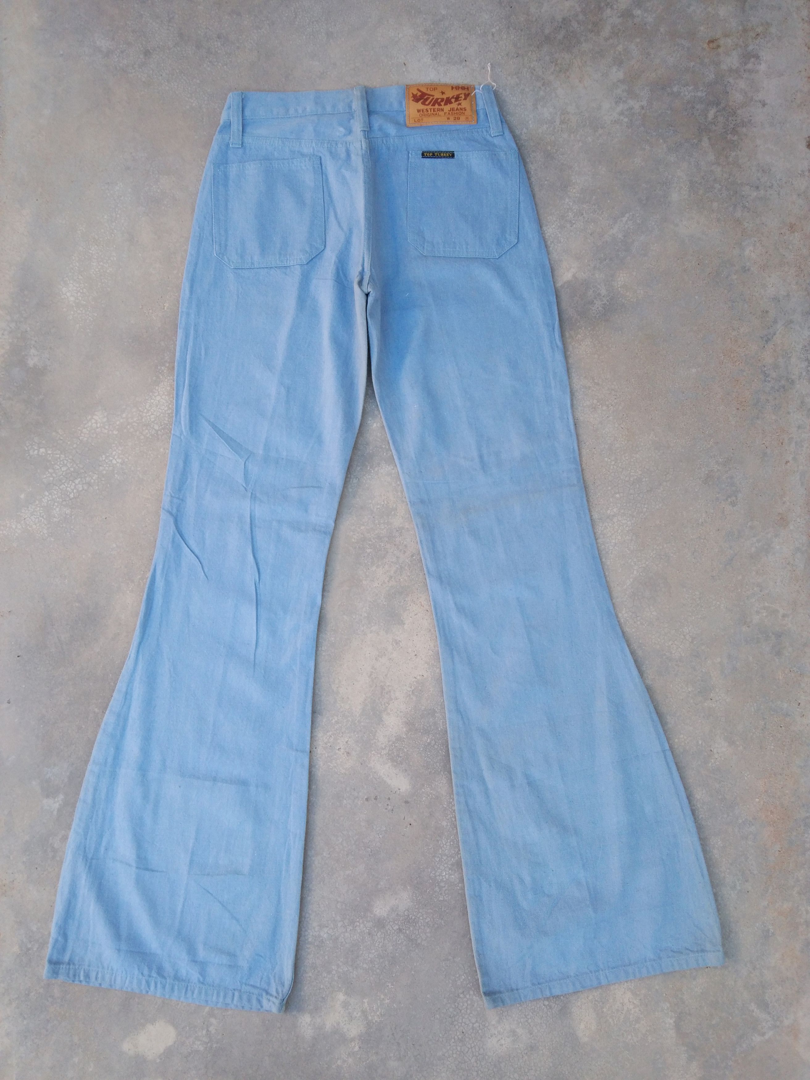 Japanese Brand × Jean × Vintage 70s Vintage Bell Bottom Flared Jeans 27x33 Size US 27 - 2 Thumbnail