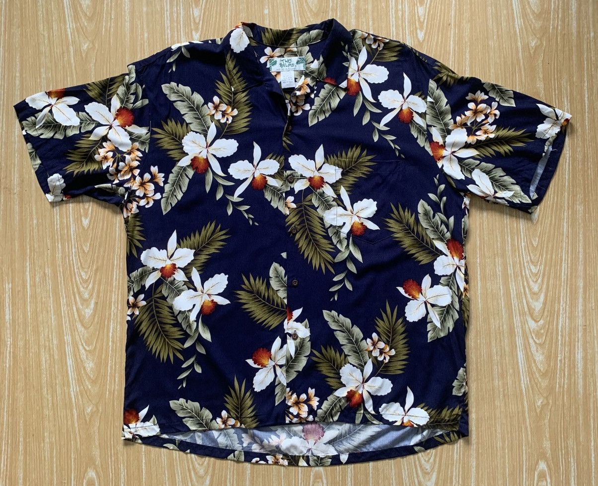 Vintage Vintage 80s 100% Rayon Shirt Two Palm Hawaii Size US XL / EU 56 / 4 - 3 Thumbnail