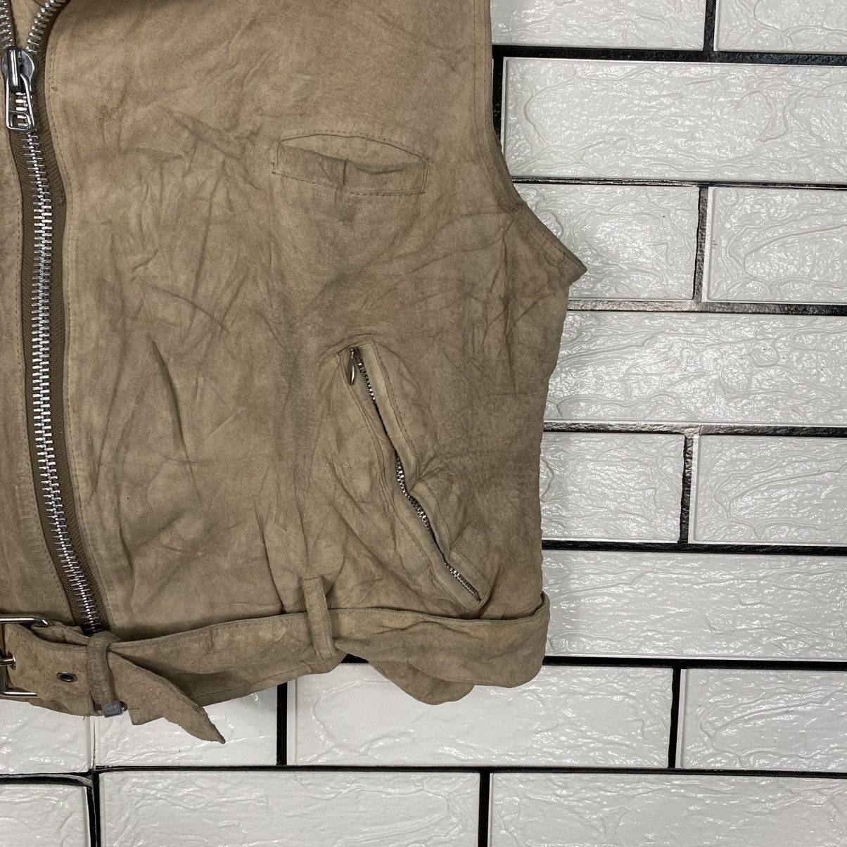 Japanese Brand 🔥VEST BIKER LEATHER JACKET DOUBLE COLLAR SUPER HAKKA JAPAN Size US S / EU 44-46 / 1 - 5 Thumbnail