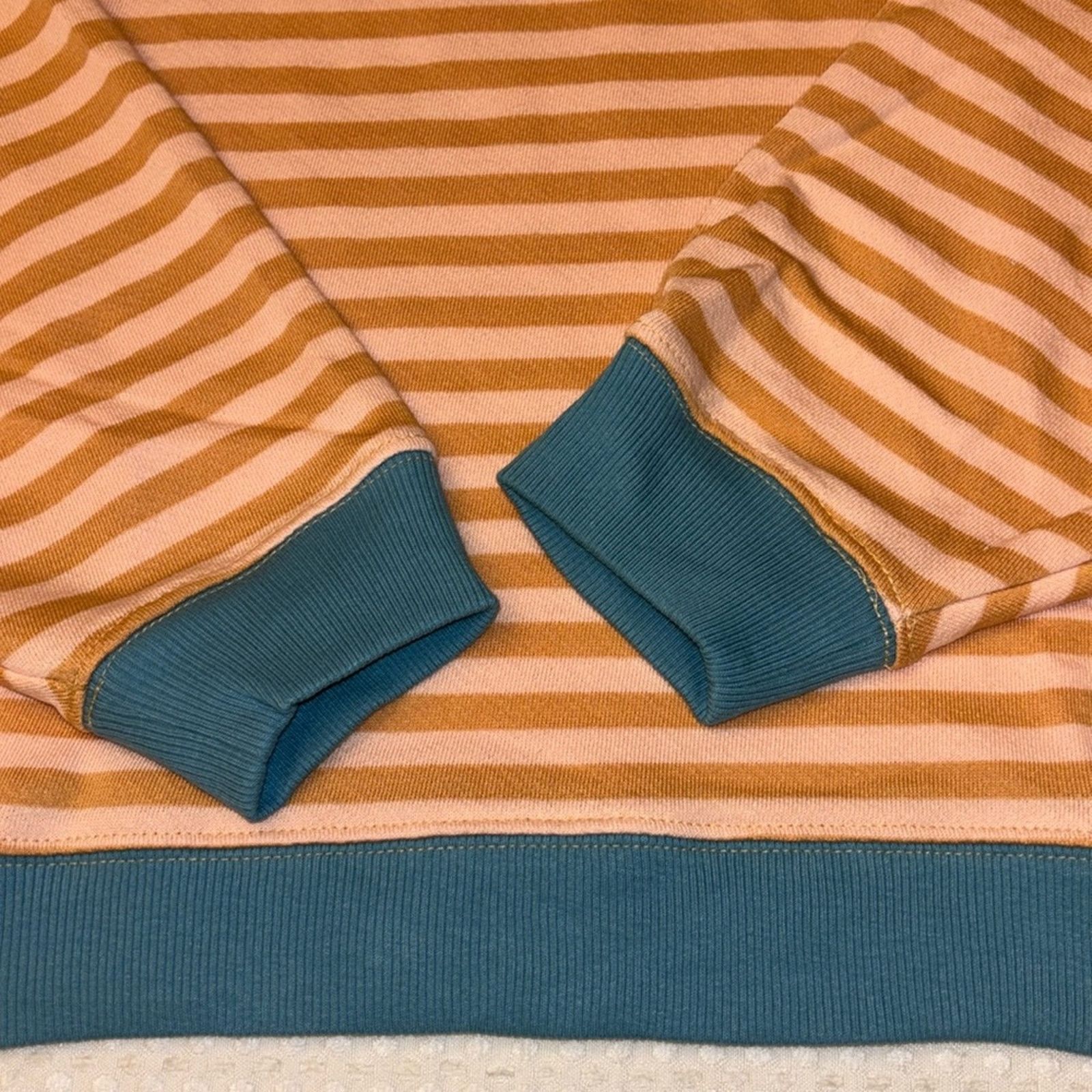 Free People NEW! We The FREE PEOPLE Classic Striped Oversized Sweatshirt Size M / US 6-8 / IT 42-44 - 5 Thumbnail