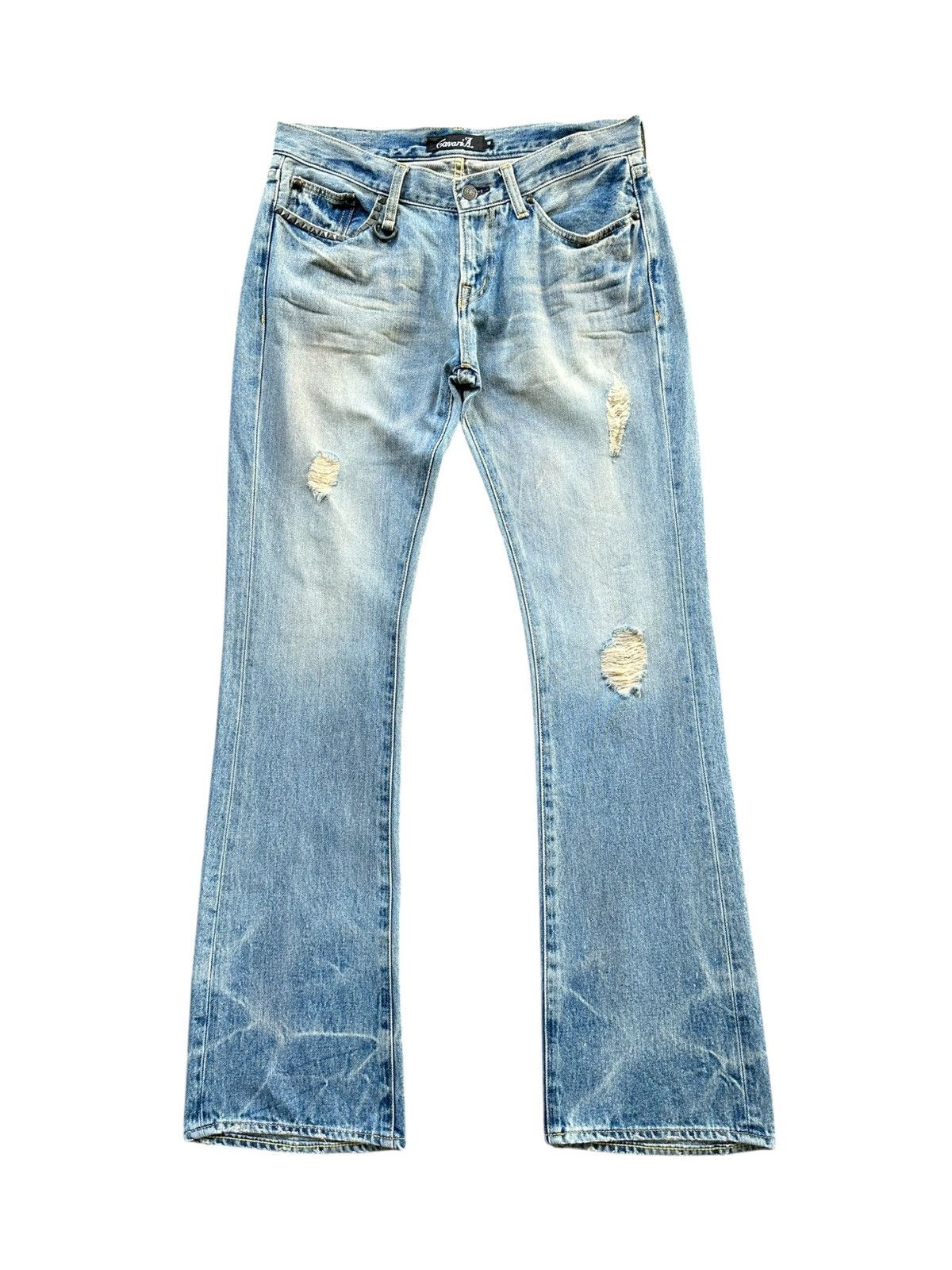 CIVARIZE 00's CavariA vkei distressed washed flared jeans Size US 32 / EU 48 - 1 Thumbnail