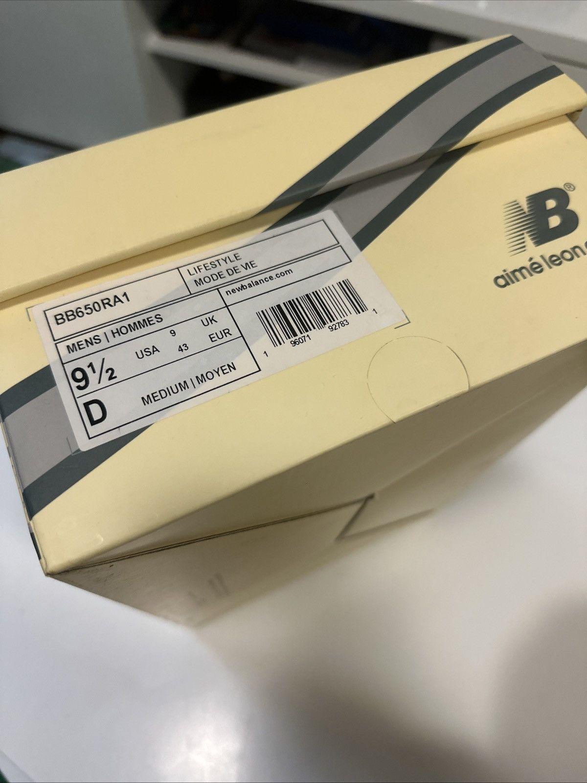 New Balance Men New Balance Aime Leon Dore 650 White Silver 9.5 BB650RA1 Size US 9.5 / EU 42-43 - 14 Thumbnail