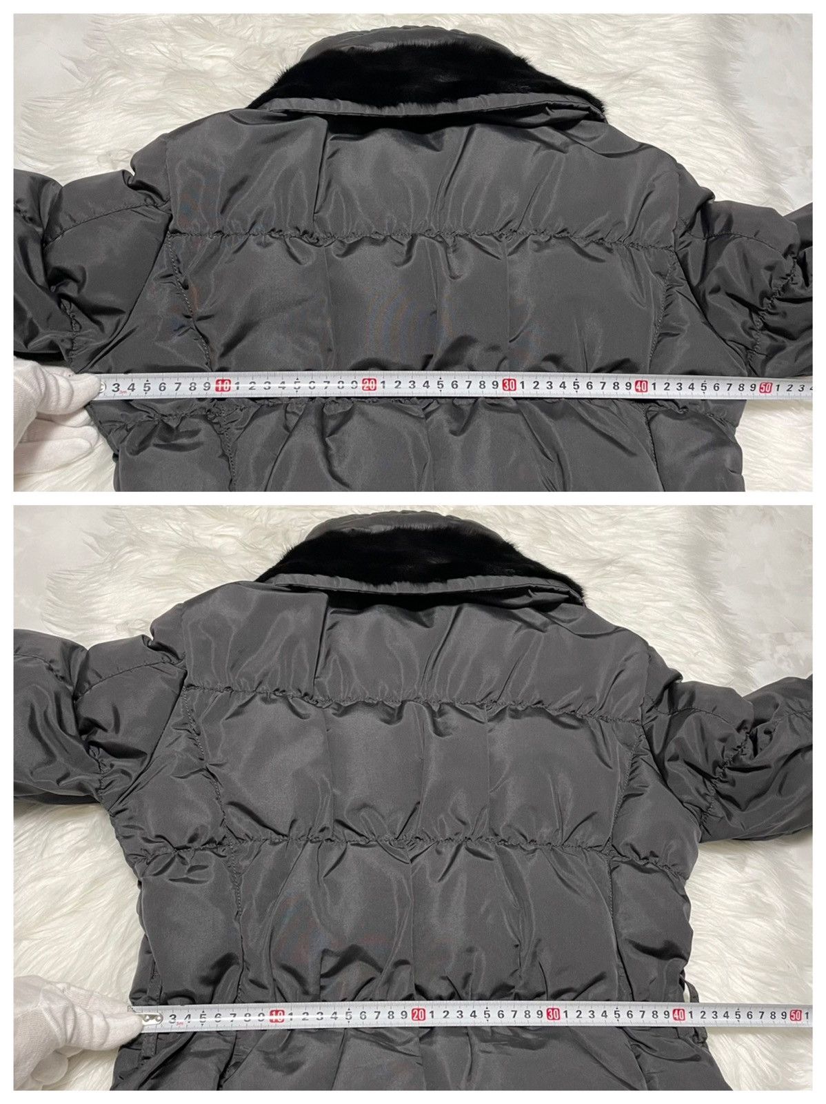 Prada Prada Down Jacket Coat with Squirrel Fur and Belt 38 Gray Size XS / US 0-2 / IT 36-38 - 9 Thumbnail
