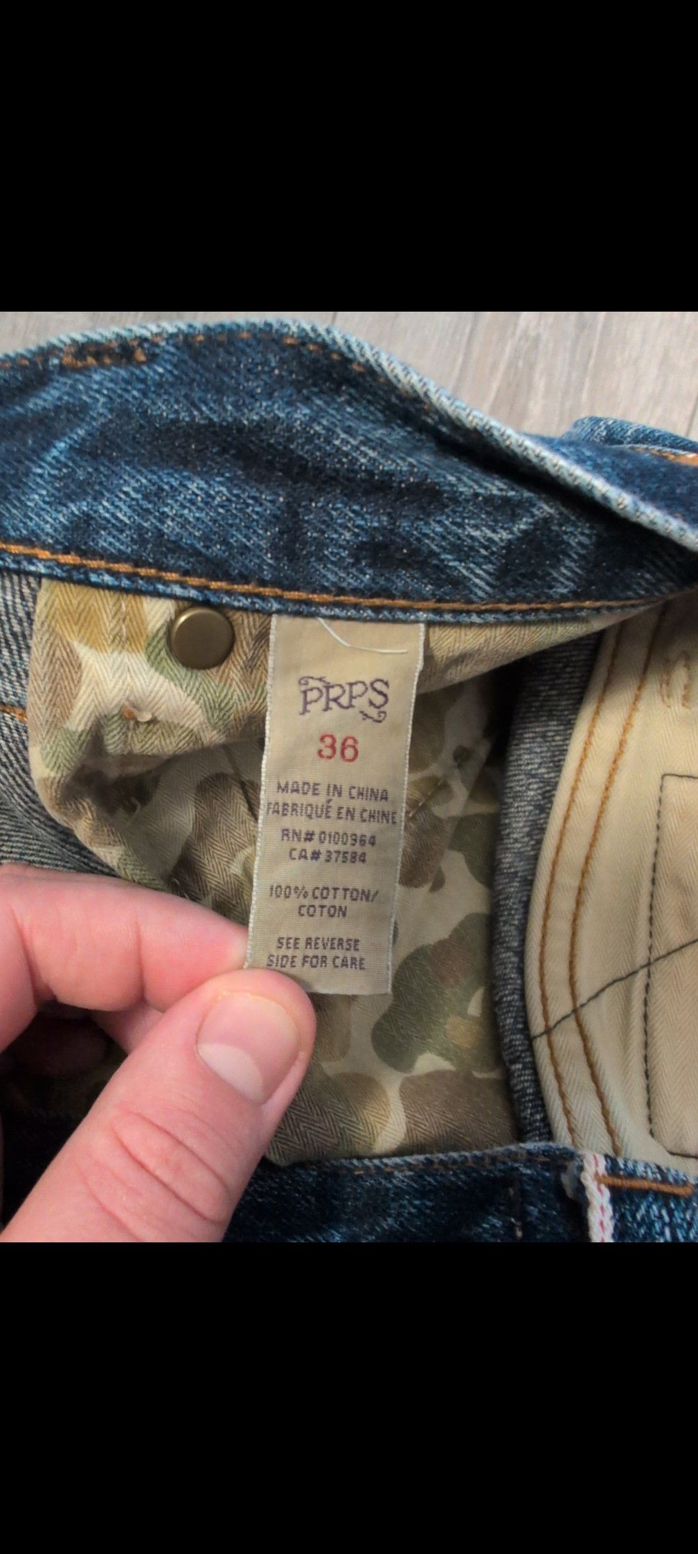 Prps PRPS Selvedge Denim Jeans – Straight Fit – Size 36 Size US 36 / EU 52 - 5 Thumbnail