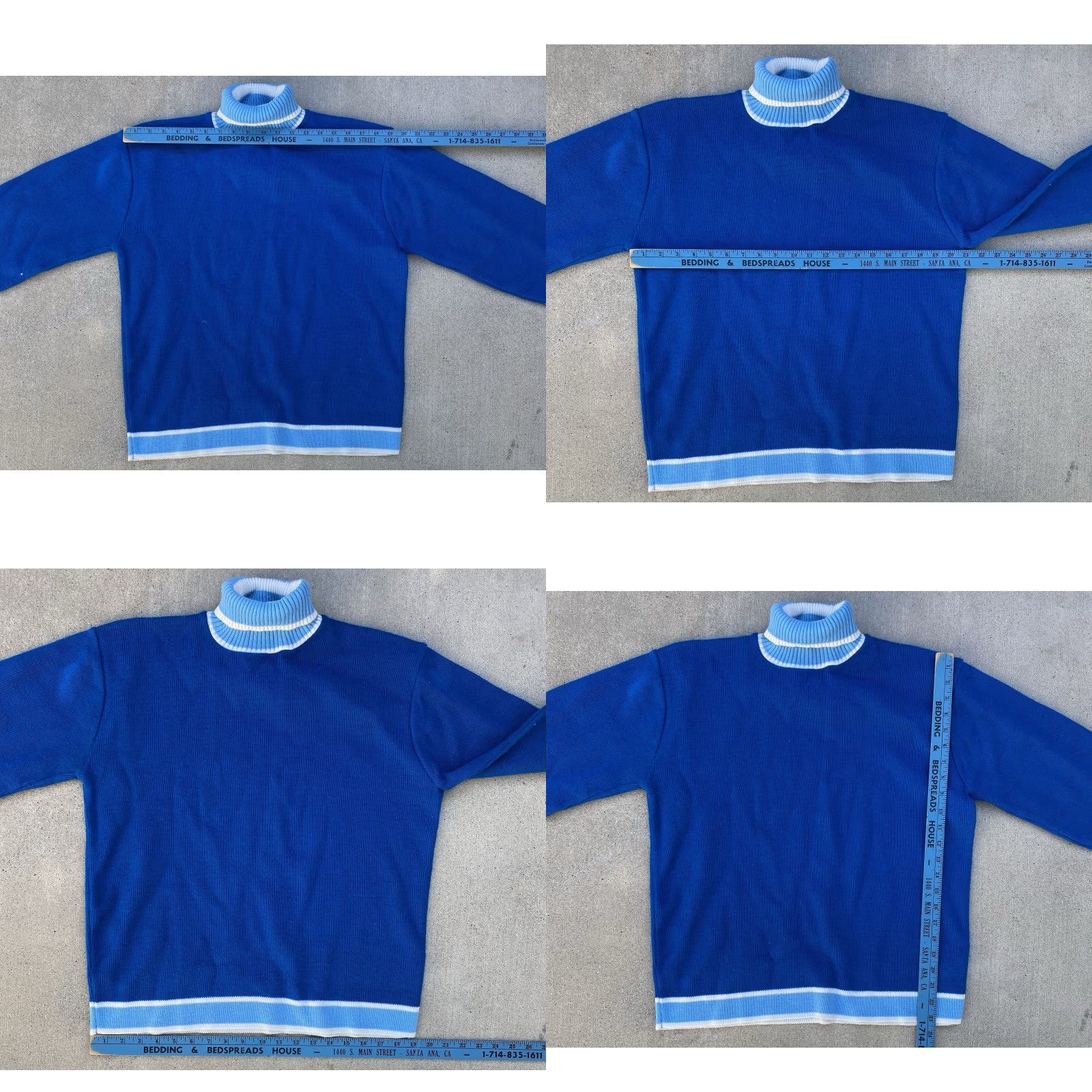 Vintage VINTAGE Mr Pro OF California Blue Acrylic Knit Sweater Turtleneck XL USA Made Size US XL / EU 56 / 4 - 10 Thumbnail