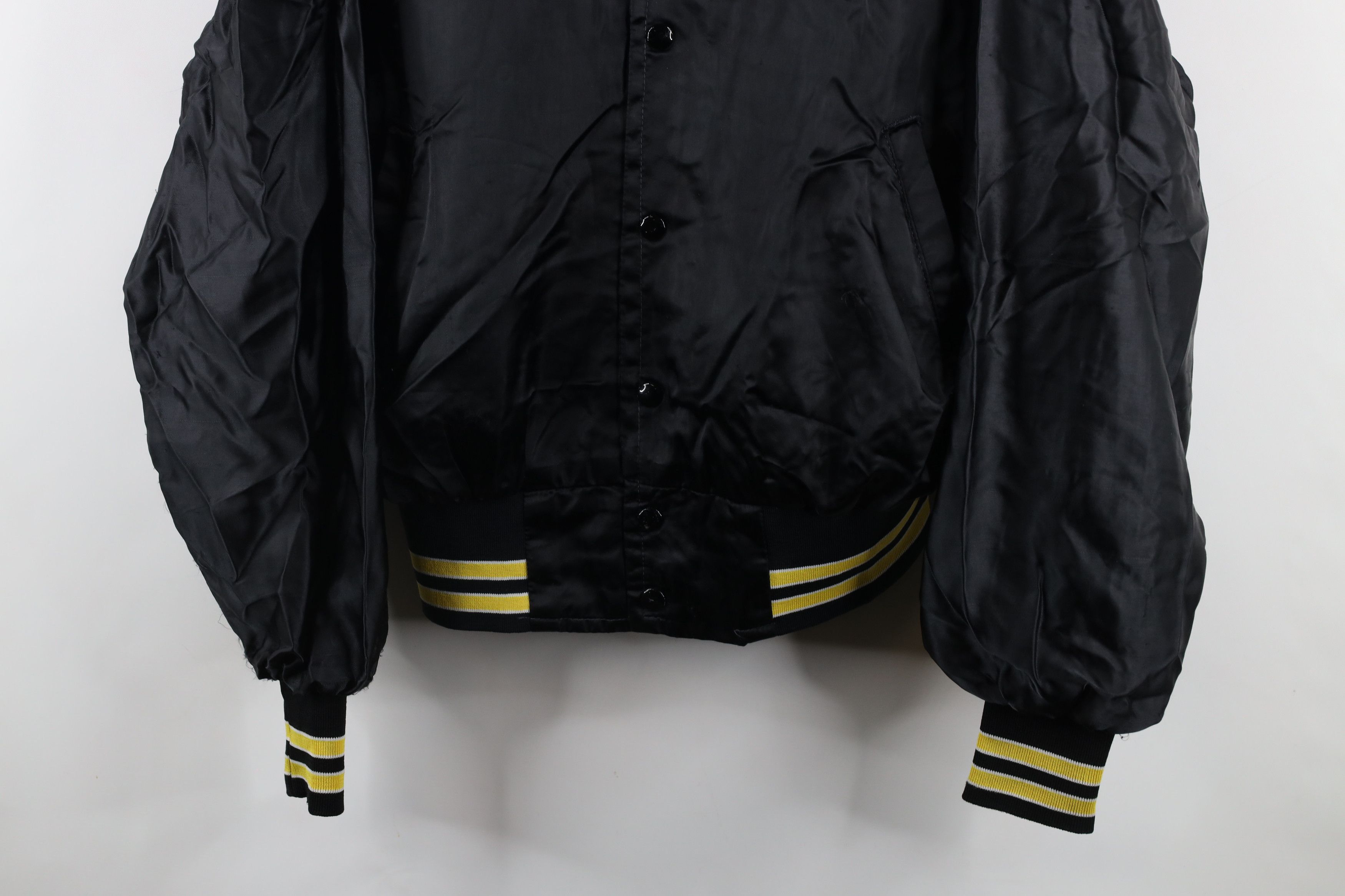 Vintage Vintage 80s Streetwear Lined Satin Bomber Jacket Black USA Size US XL / EU 56 / 4 - 3 Thumbnail