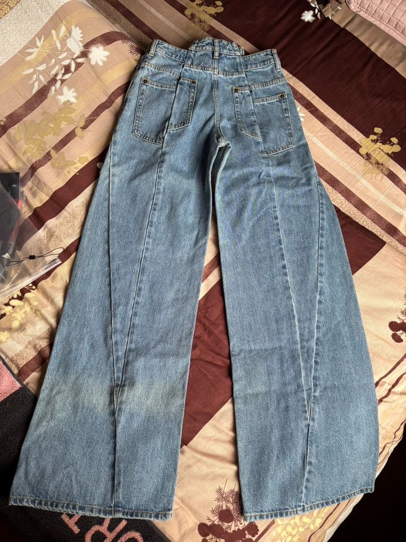 Maison Margiela Maison Margiela Convex waist deconstructed wide-leg jeans 2 Size 35" - 2 Thumbnail