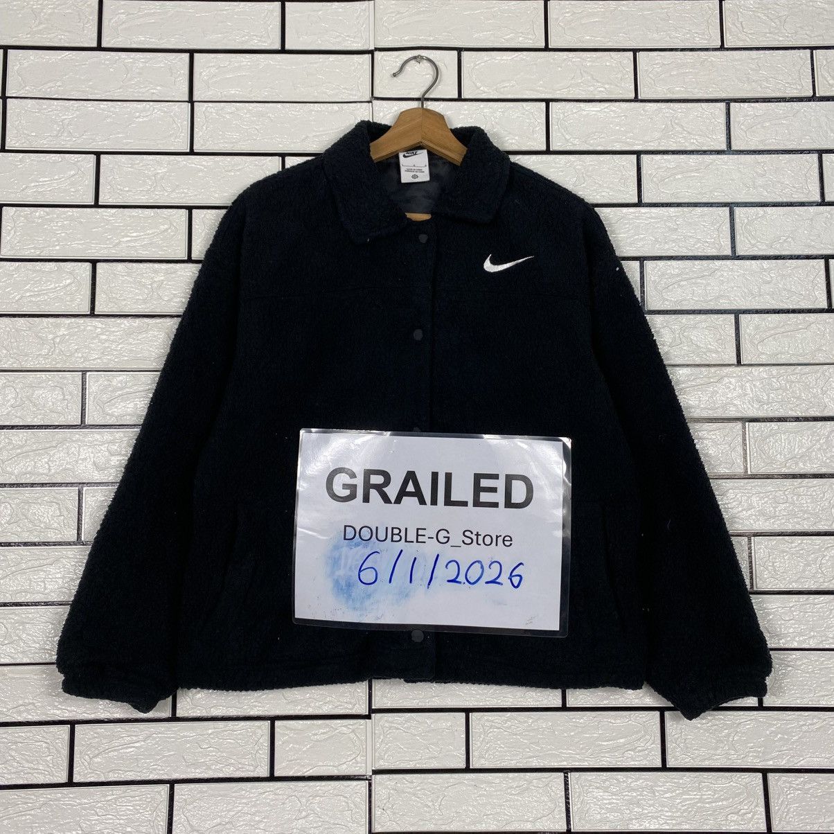 Nike 📌Vintage Fleece Jacket Sherpa Nike Size US L / EU 52-54 / 3 - 1 Thumbnail
