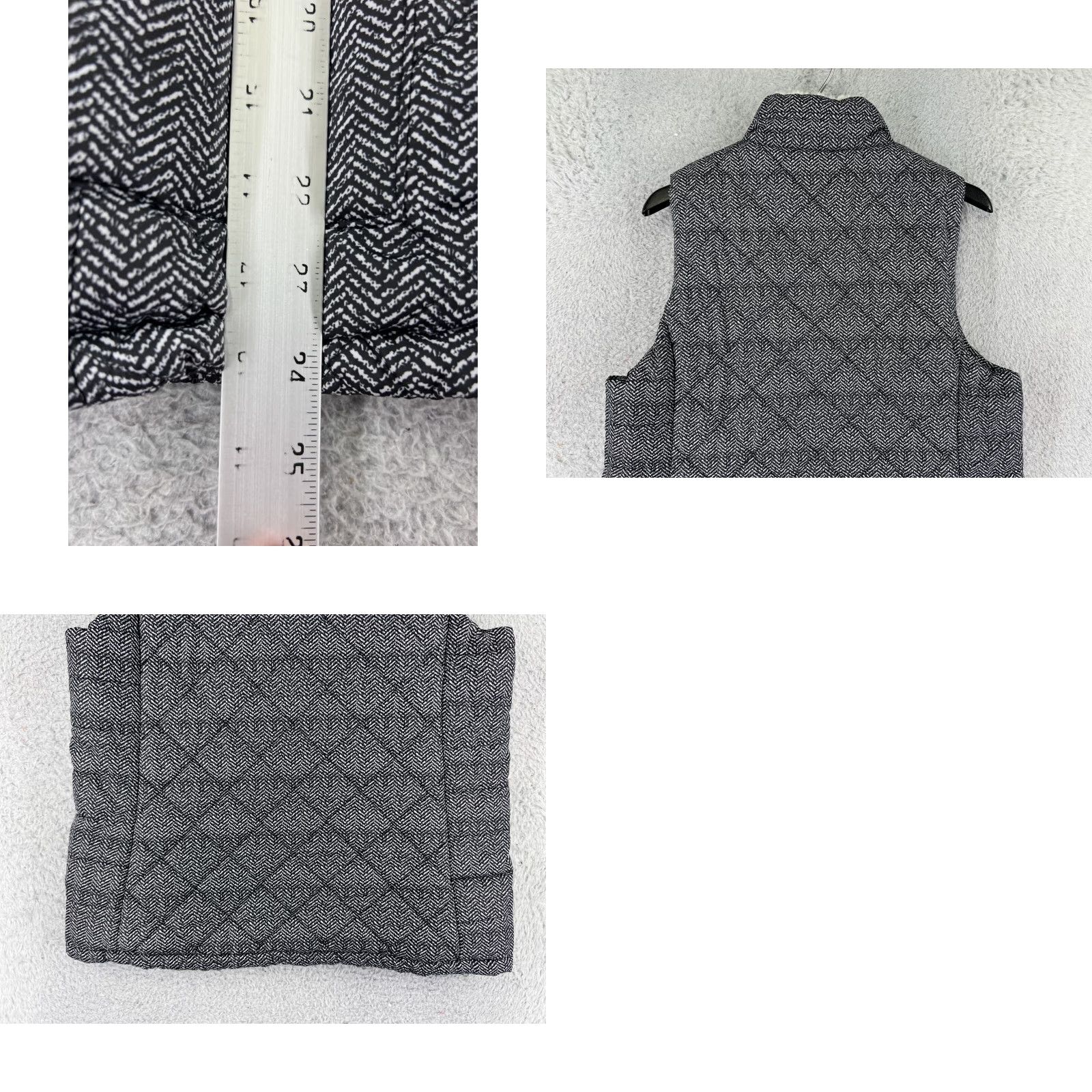 Van Heusen Maurices Vest Women Medium Black White Polyester Lined Full Zip Pockets Vintage No Size M / US 6-8 / IT 42-44 - 9 Thumbnail