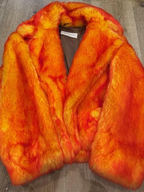 Dries Van Noten Dries Van Noten Orange Faux Fur Jacket FW19 Size US S / EU 44-46 / 1 - 4 Thumbnail