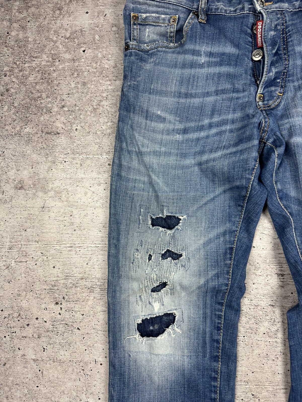 Dsquared2 Dsquared2 Cool Guy Distressed Denim Jeans Pants (A035) Size US 34 / EU 50 - 3 Thumbnail