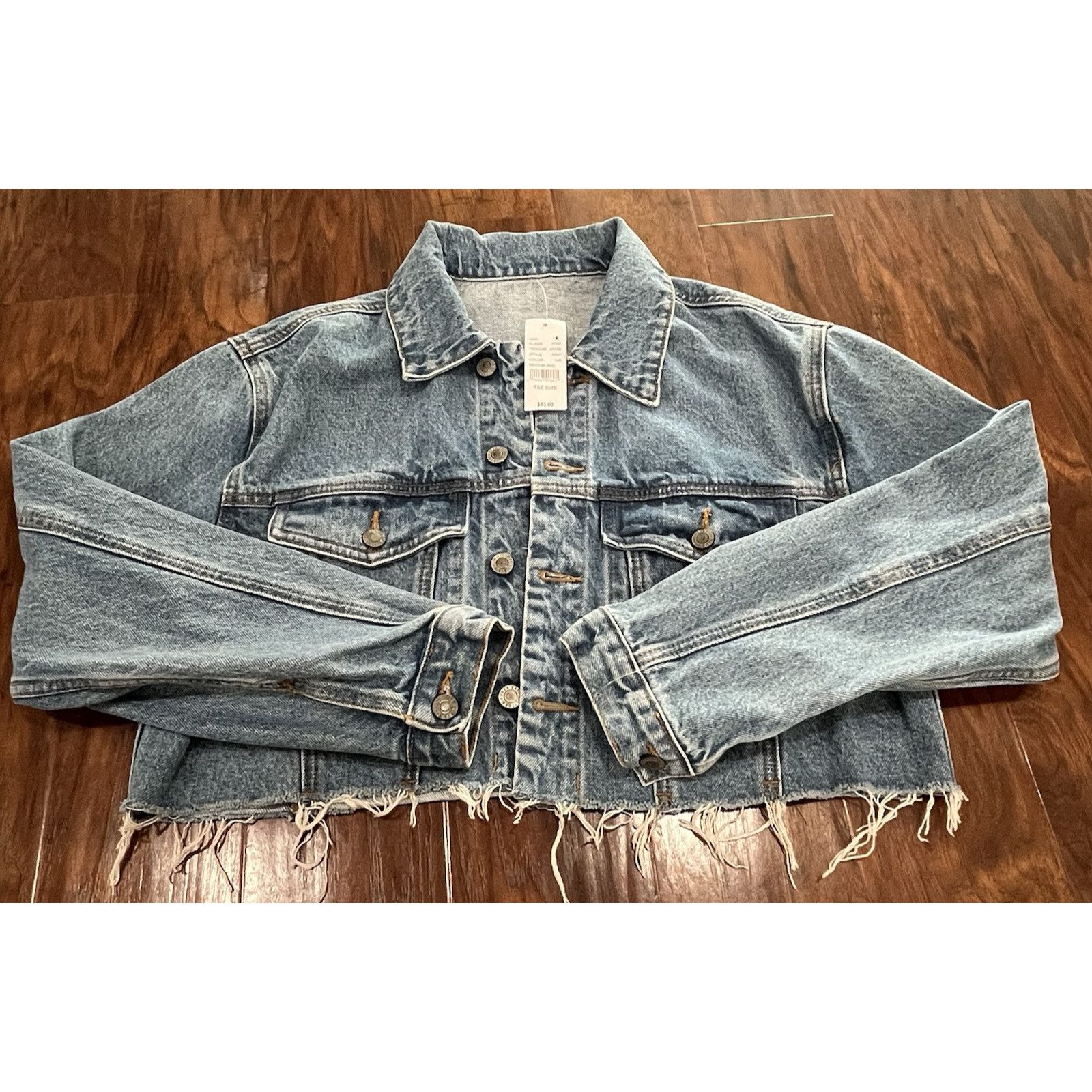 Pacsun Pacsun J.Galt Jean Jacket Womens Blue Denim raw Hem med Size M / US 6-8 / IT 42-44 - 1 Thumbnail