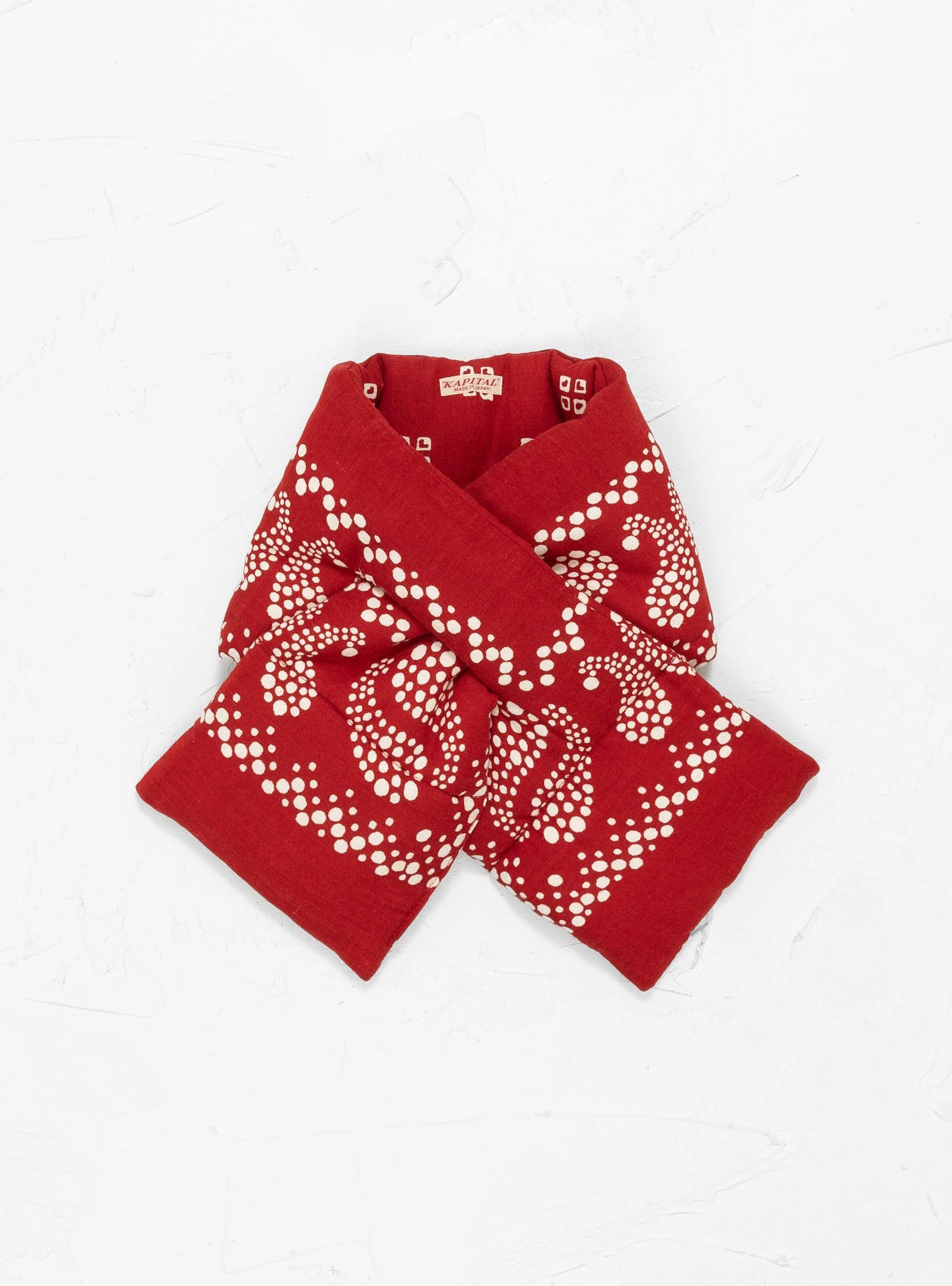 Kapital [OS] Linen/Rayon Bandana Kesa Scarf in Red (FW21) Size ONE SIZE - 7 Thumbnail