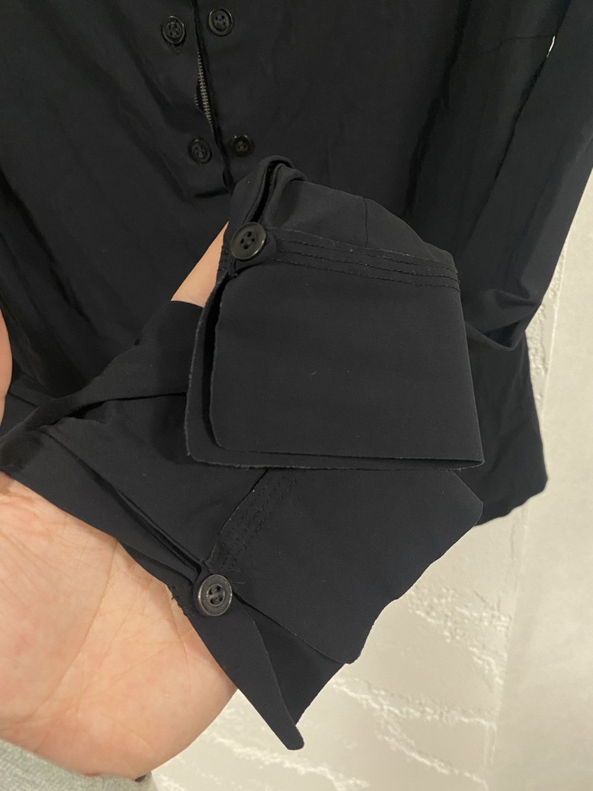 Marithe + Francois Girbaud Marithe + Francois Girbaud Black Blouse Button Shirt Size S / US 4 / IT 40 - 3 Thumbnail