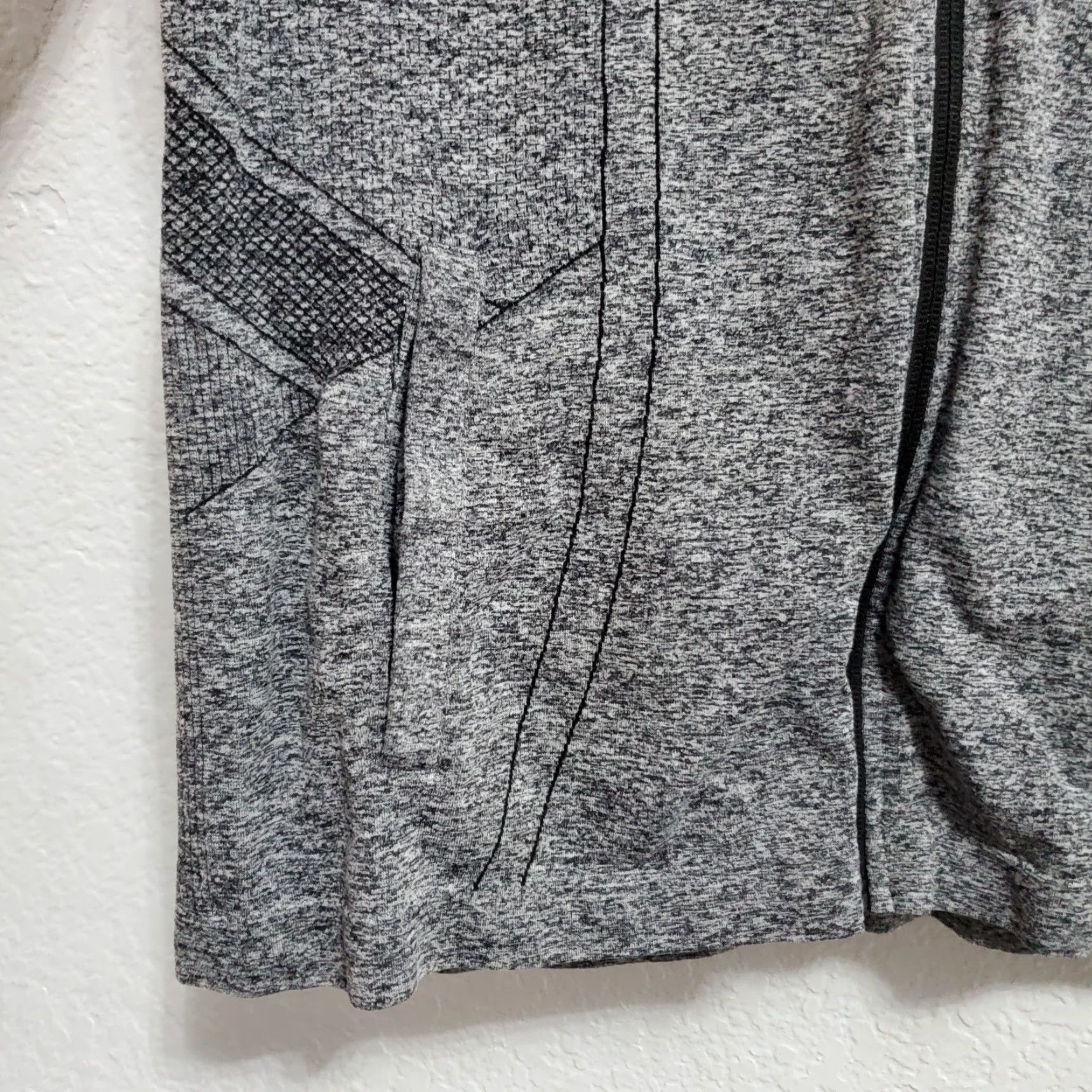 Vintage Workout Full Zip Hooded Sweatshirt Women L Gray Long Sleeve Pockets Thumbholes Slim Fit Outdoor Sports Athleisure Sweatshirt Mens Womens Size L / US 10 / IT 46 - 6 Thumbnail