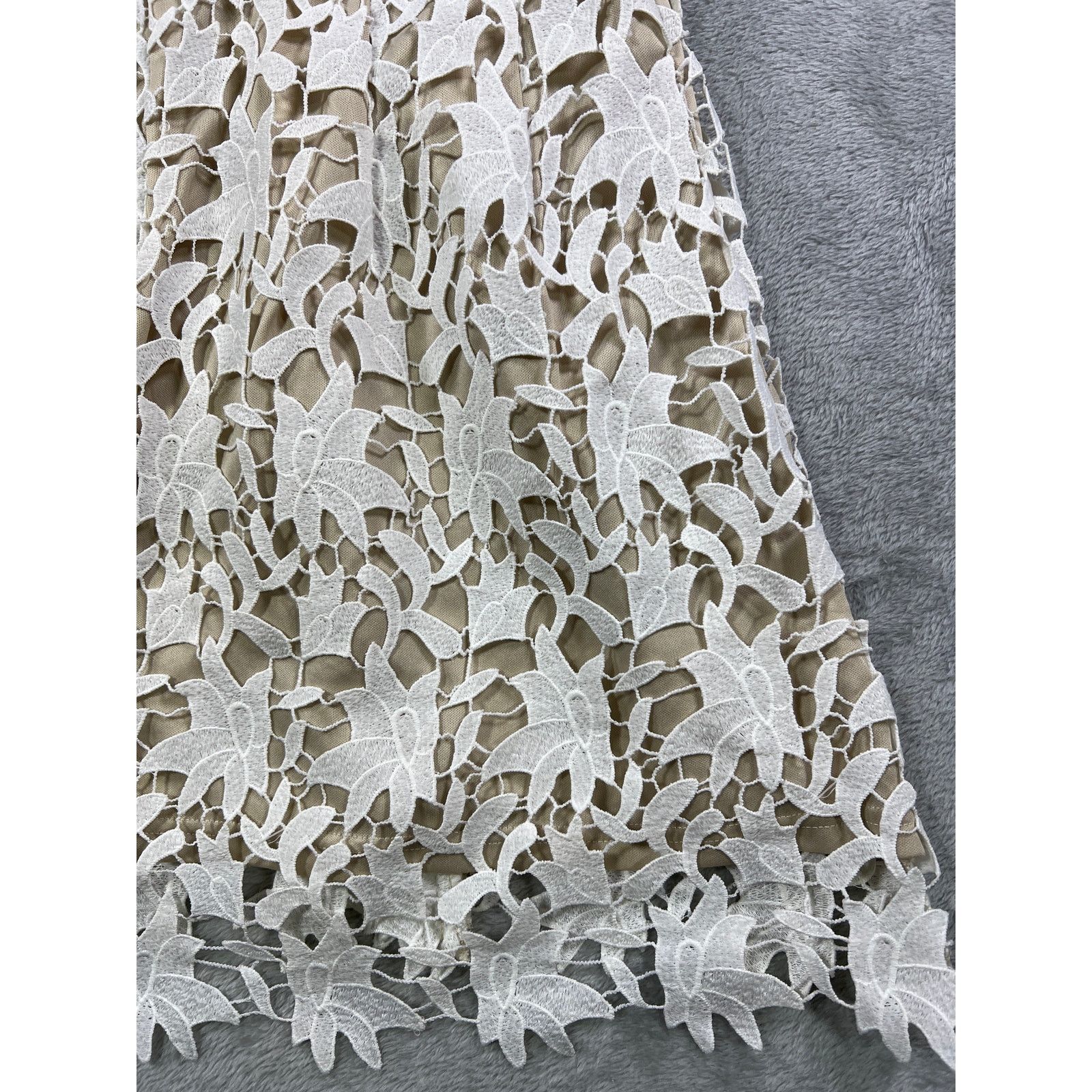 Other Lace Mini Dress Small White Coastal Cowgirl Boho V Neck Size S / US 4 / IT 40 - 2 Thumbnail