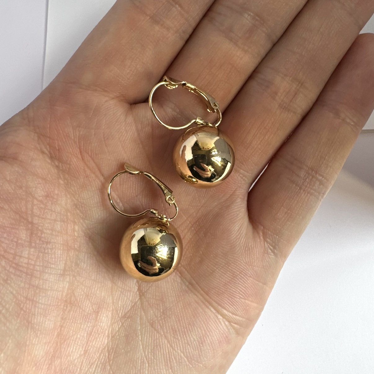 Other Gold Ball Dangle Drop Earrings for Women Size ONE SIZE - 4 Thumbnail