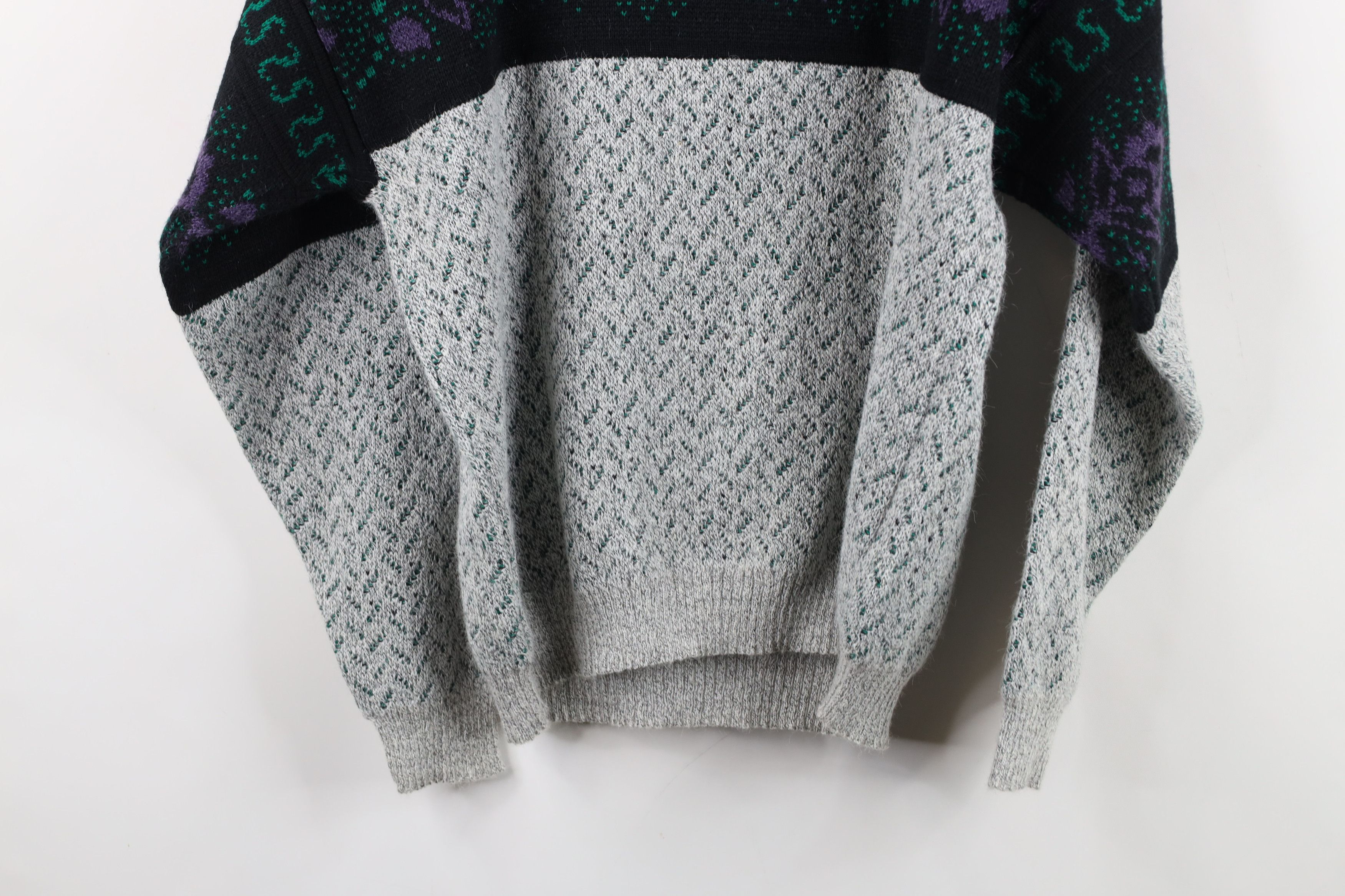 Vintage Vintage 90s Streetwear Wool Bled Knit Paisley Flower Sweater Size M / US 6-8 / IT 42-44 - 12 Thumbnail