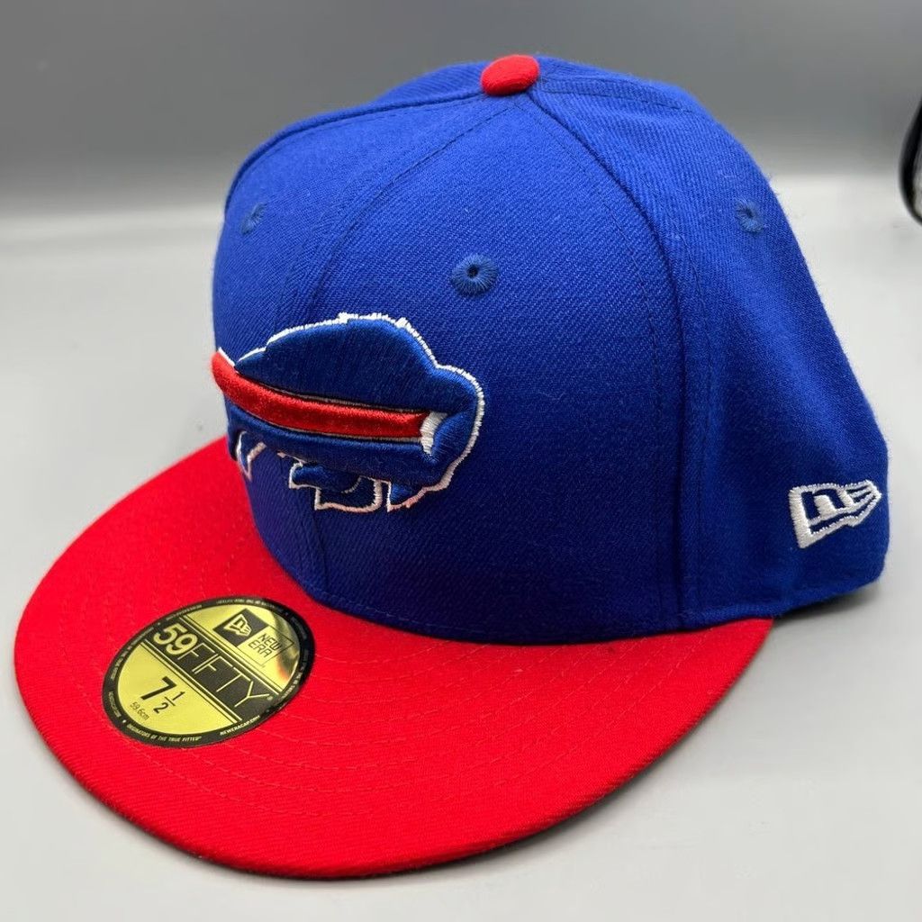 New Era Buffalo Bills Hat Men 7 1/2 59Fifty New Era NFL Fitted Cap Size ONE SIZE - 2 Thumbnail