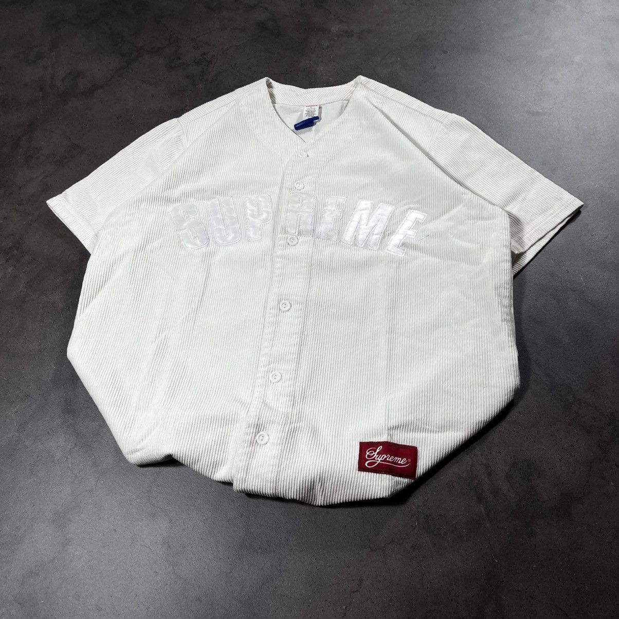 Supreme Supreme SS19 Corduroy Baseball Jersey | Grailed