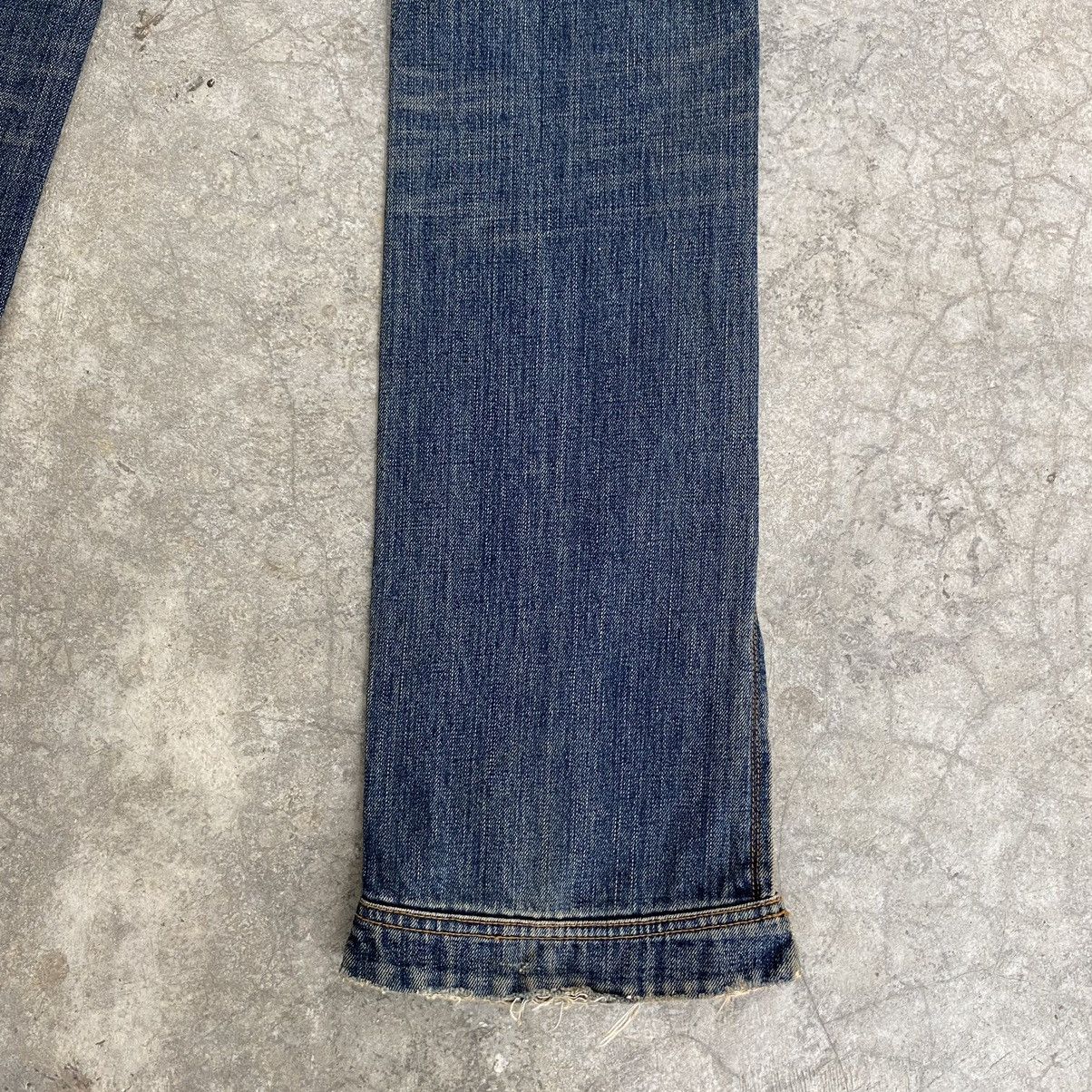Japanese Brand Koromo X Rico Japan Mud Blue Distressed Flared Denim Jeans Size US 30 / EU 46 - 16 Thumbnail