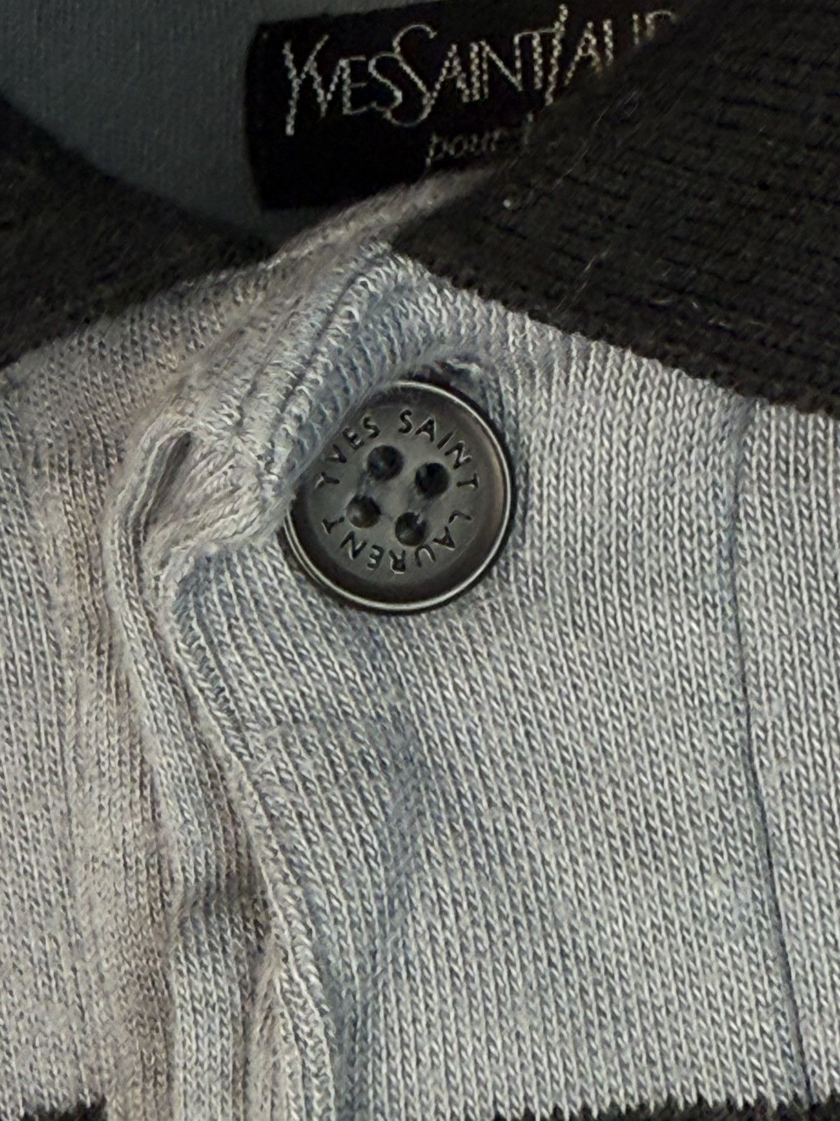 Yves Saint Laurent 90s YSL Sweatshirt 1/4 Button YSL Sweater Size US XL / EU 56 / 4 - 6 Thumbnail