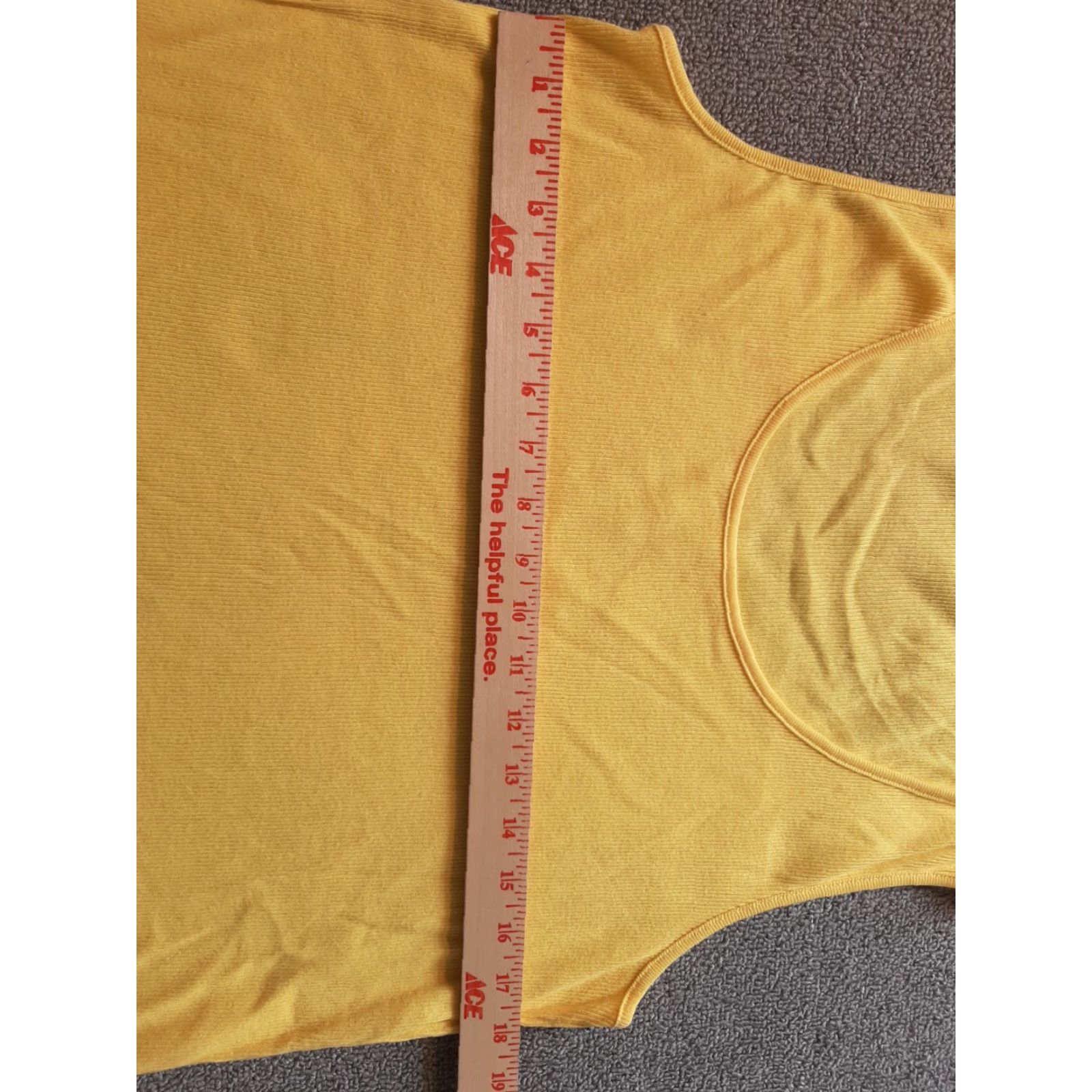 Vintage Sonoma Shirt Top Women XL Yellow Sleeveless Dragonfly Tank Pullover Casual Basic Dragonfly Pattern, Light stain sale Size XL / US 12-14 / IT 48-50 - 4 Thumbnail