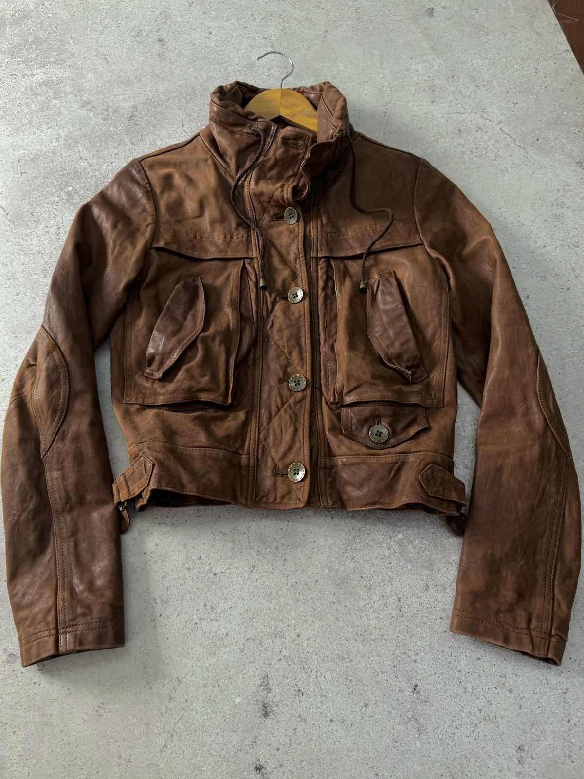 Yohji Yamamoto Vintage 90s Cropped Soft Real Leather Jacket Size US S / EU 44-46 / 1 - 1 Thumbnail